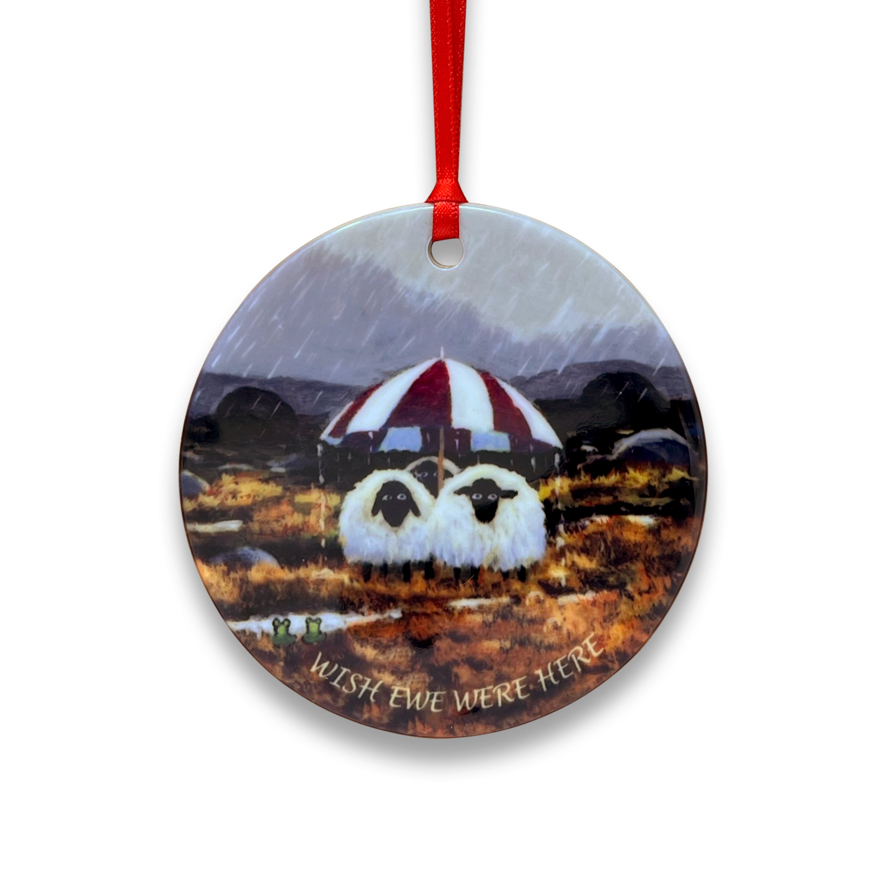 Wish Ewe Were Here Decorative Hanging Disk