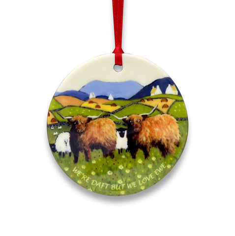 We're Daft But We Love Ewe Decorative Hanging Disk