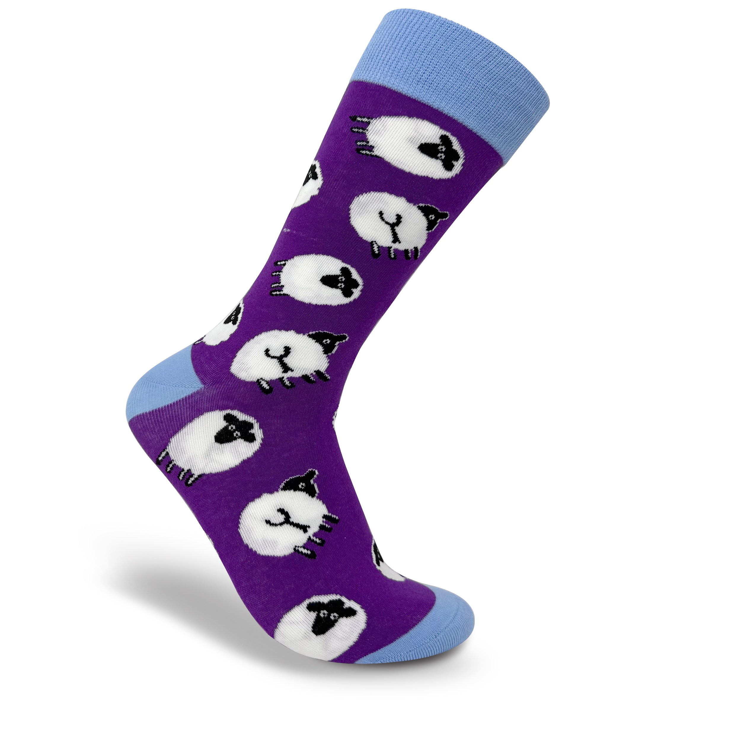 Purple and Blue Sheep Socks