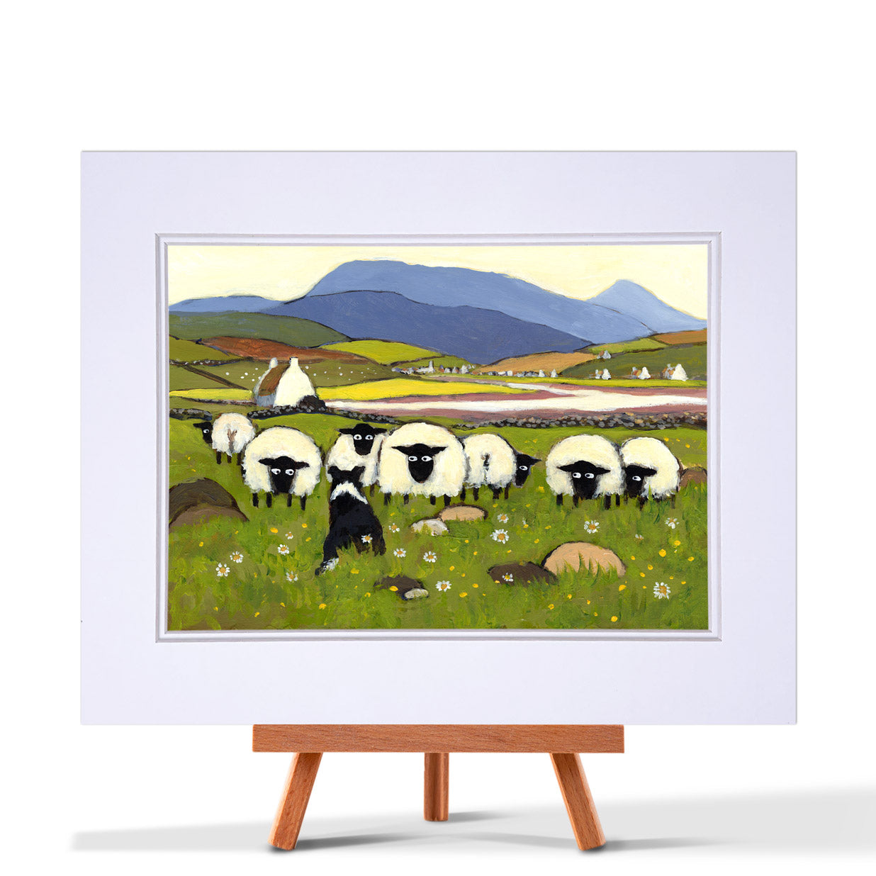 Highland Showdown Mounted Print