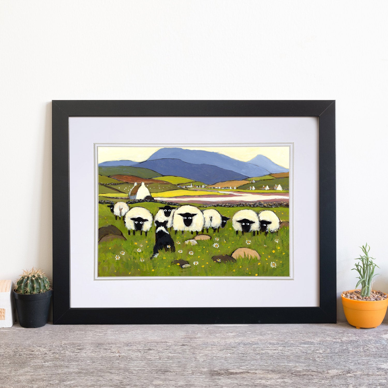 Highland Showdown Mounted Print