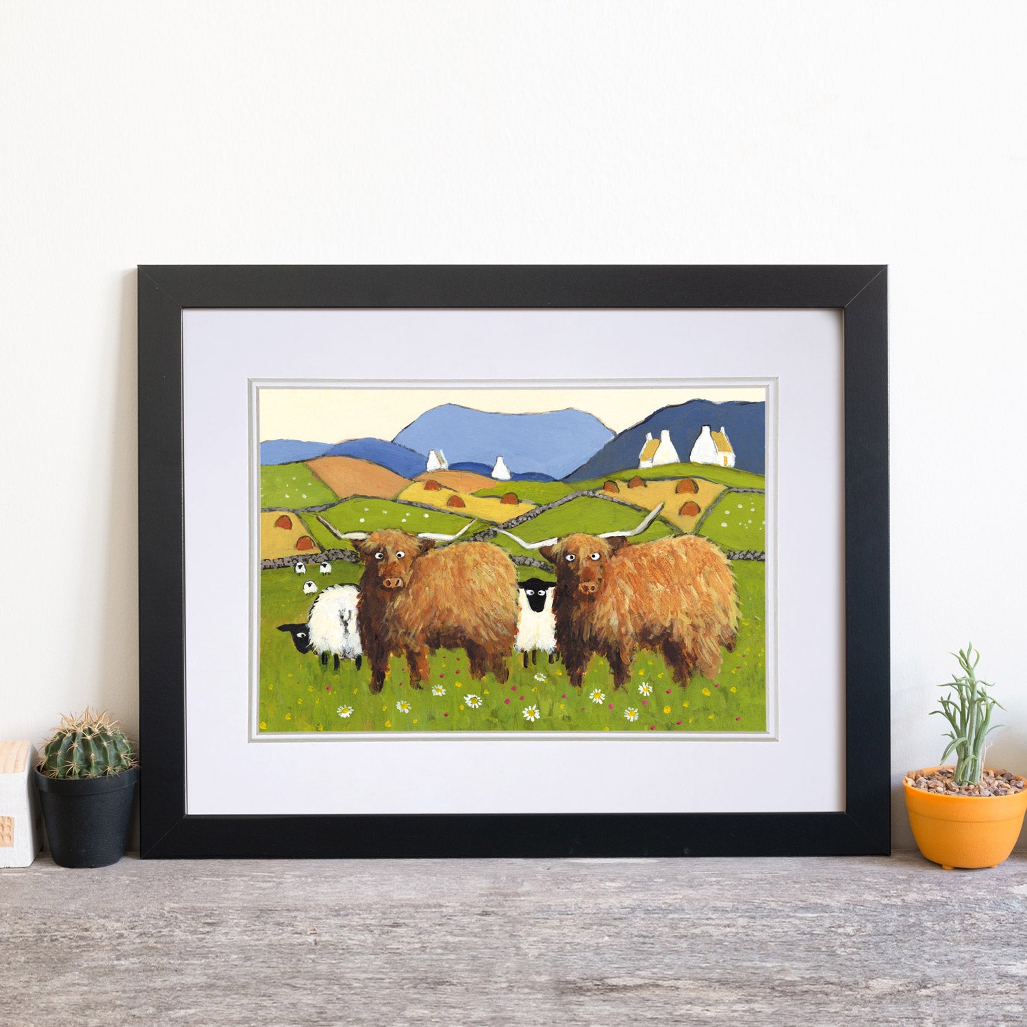 We're Daft But We Love Ewe Mounted Print