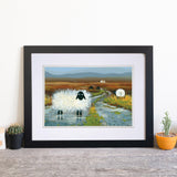 Baaaad Hair Day Mounted Print