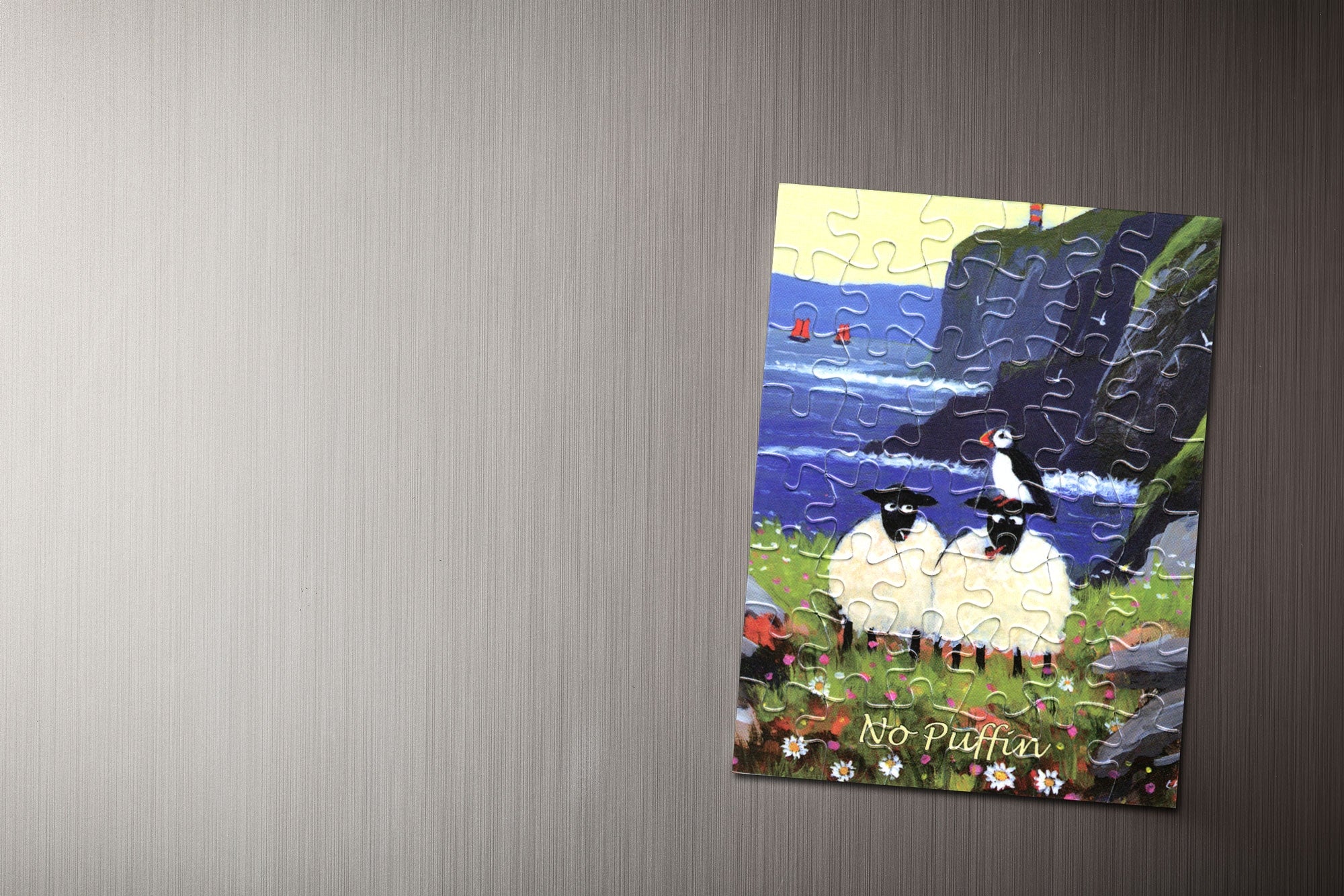 No Puffin Jigsaw Magnet