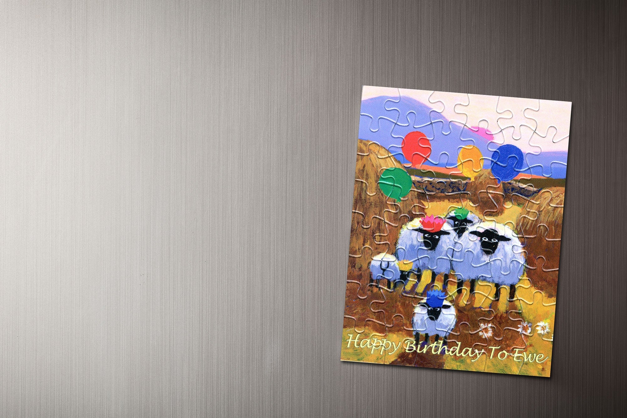 Happy Birthday To Ewe Jigsaw Magnet