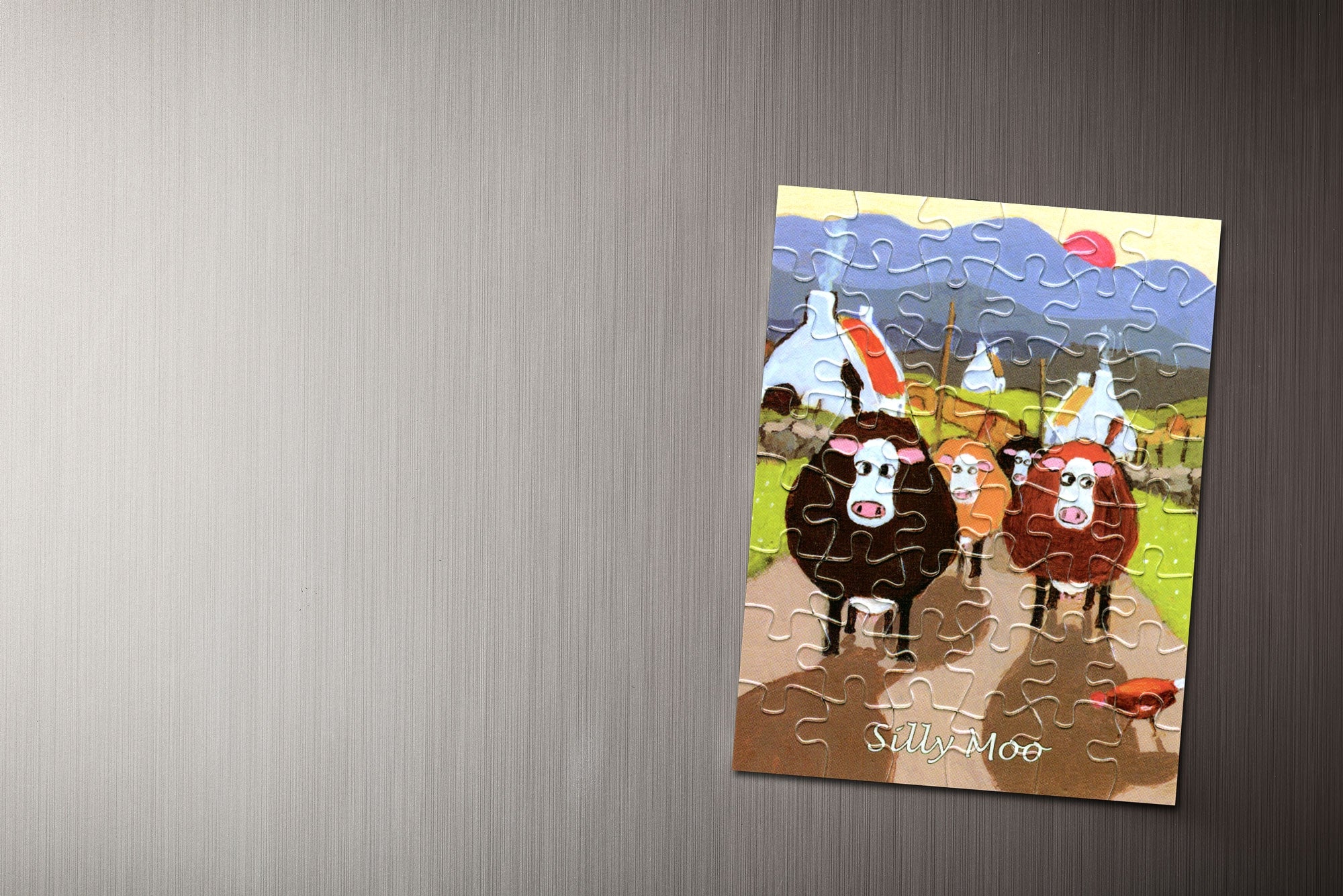 Silly Moo Jigsaw Magnet