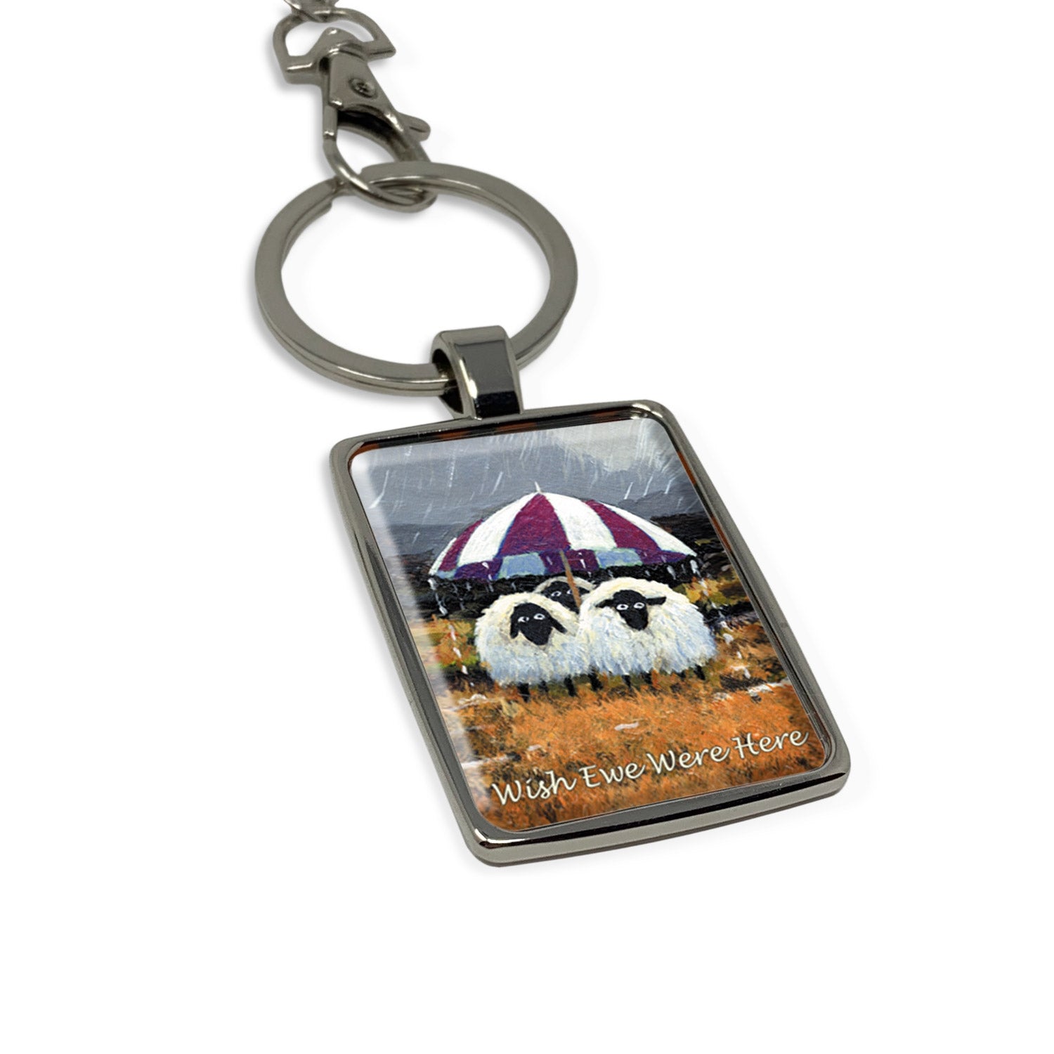 Wish Ewe Were Here Keyring Keychain Gift by Thomas Joseph