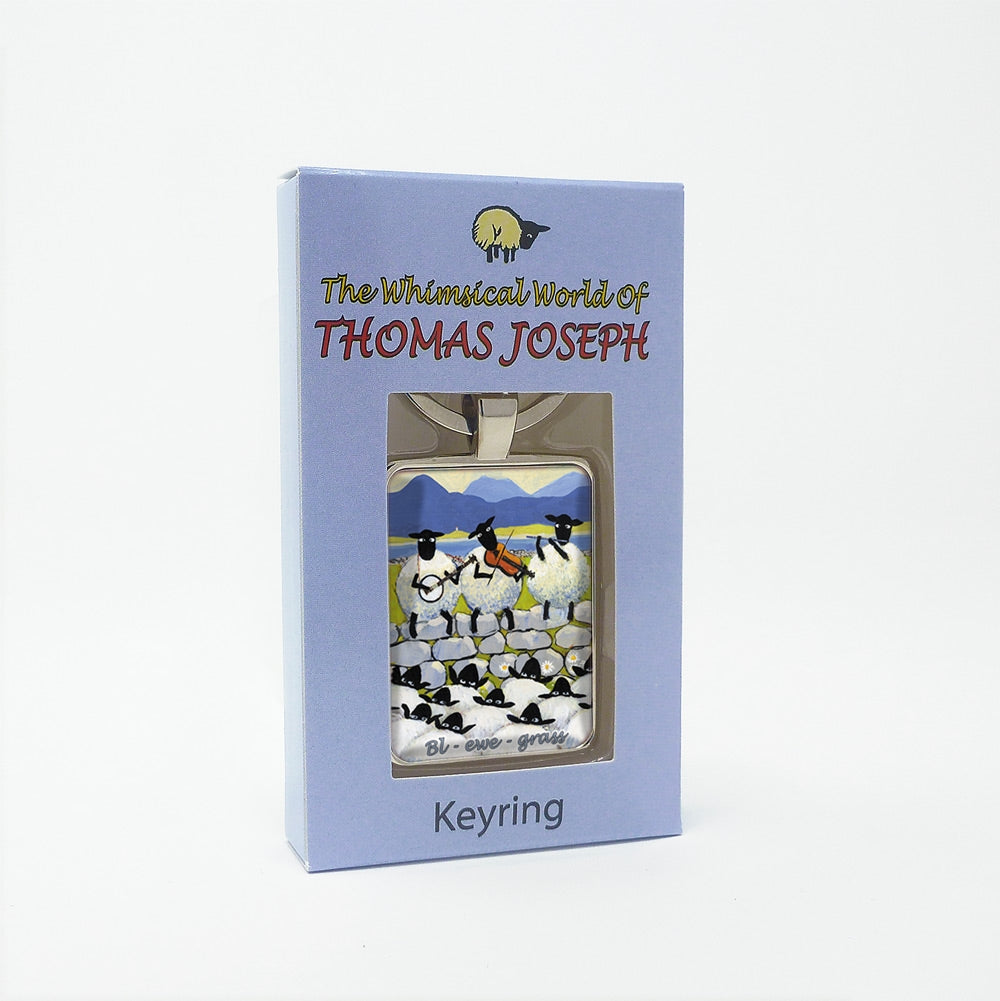 Bl-ewe Grass Keyring Keychain Gift by Thomas Joseph