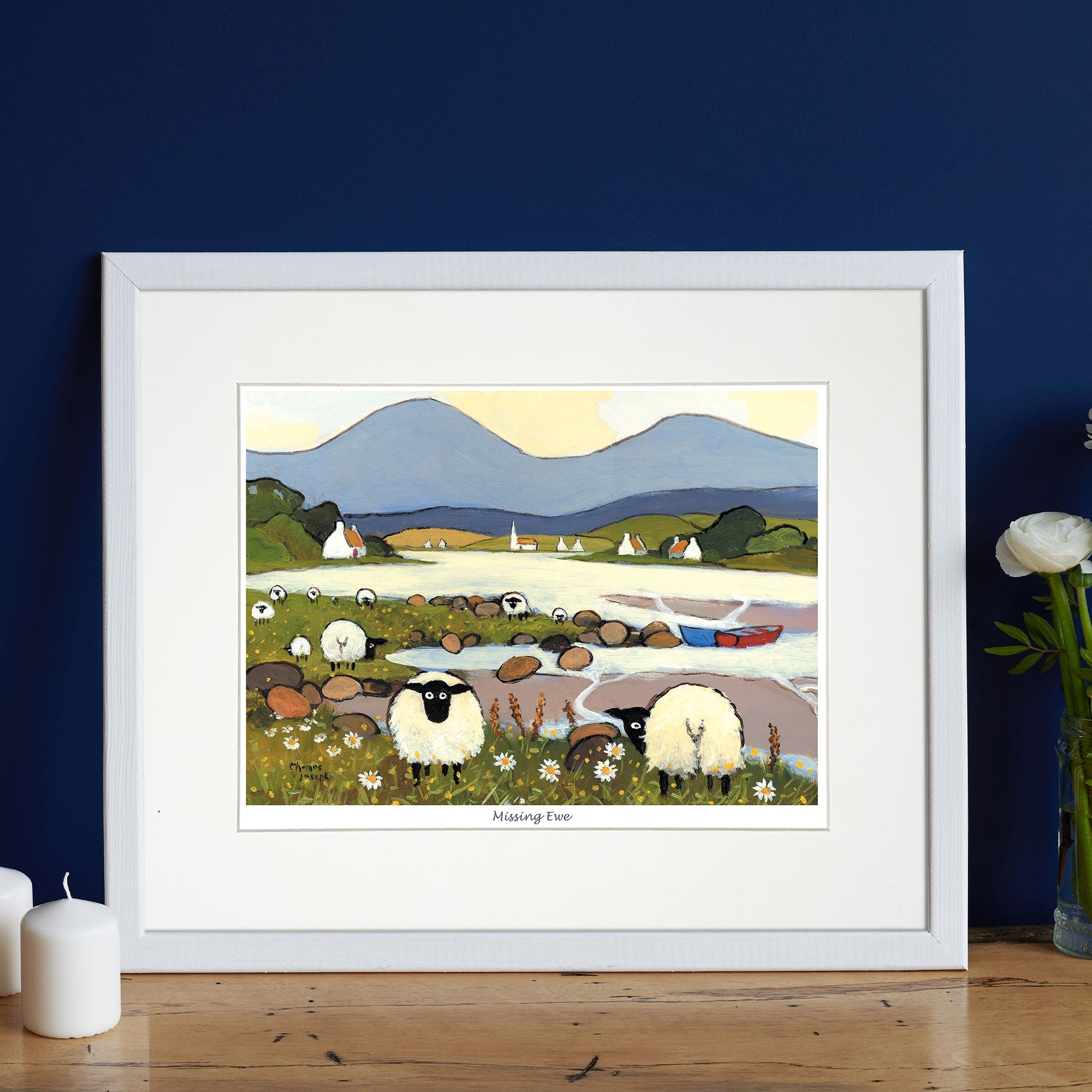 Missing Ewe Mounted Print