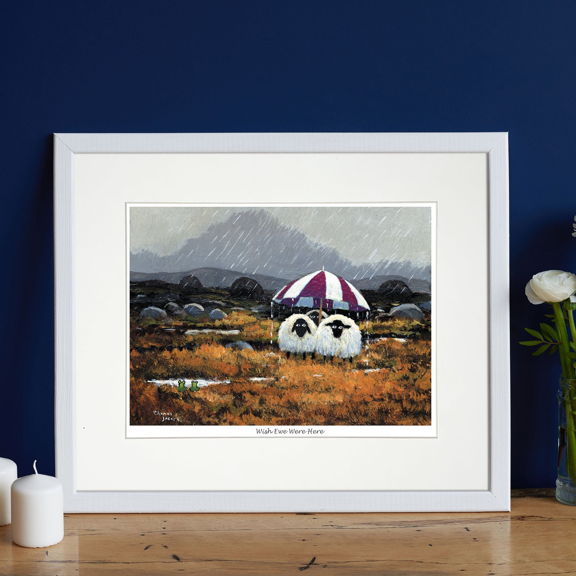 Wish Ewe Were Here Mounted Print
