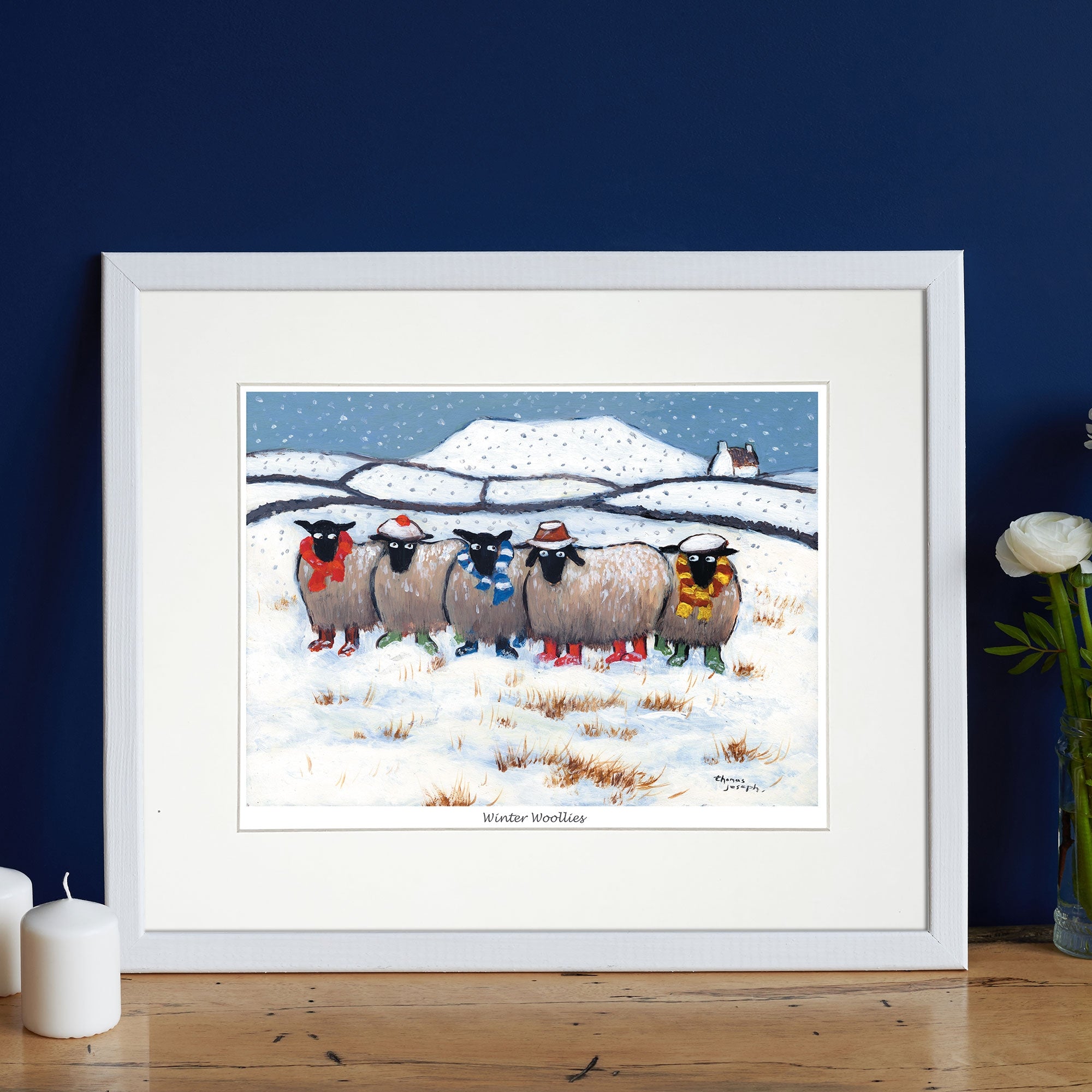 Winter Woollies Mounted Print