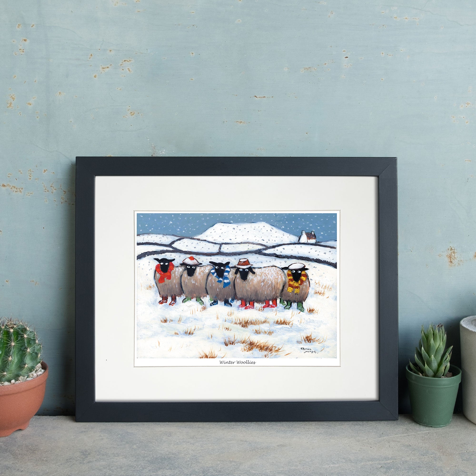 Winter Woollies Mounted Print