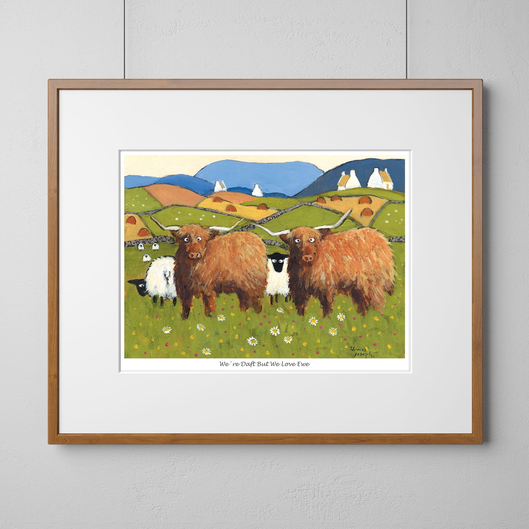 We Are Daft But We Love Ewe Mounted Print