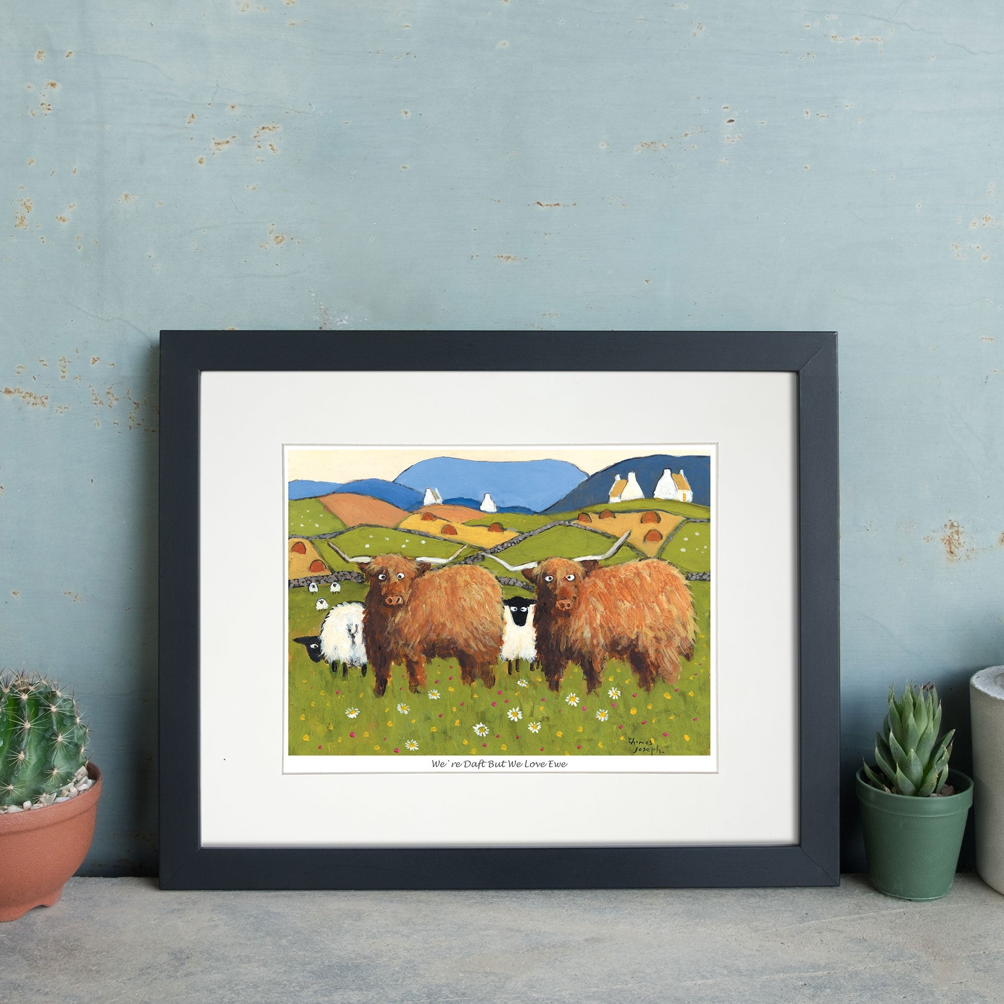 We Are Daft But We Love Ewe Mounted Print