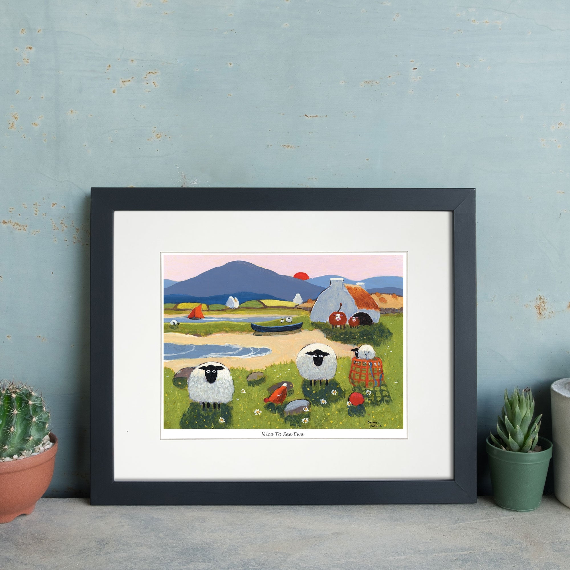 Nice To See Ewe Mounted Print