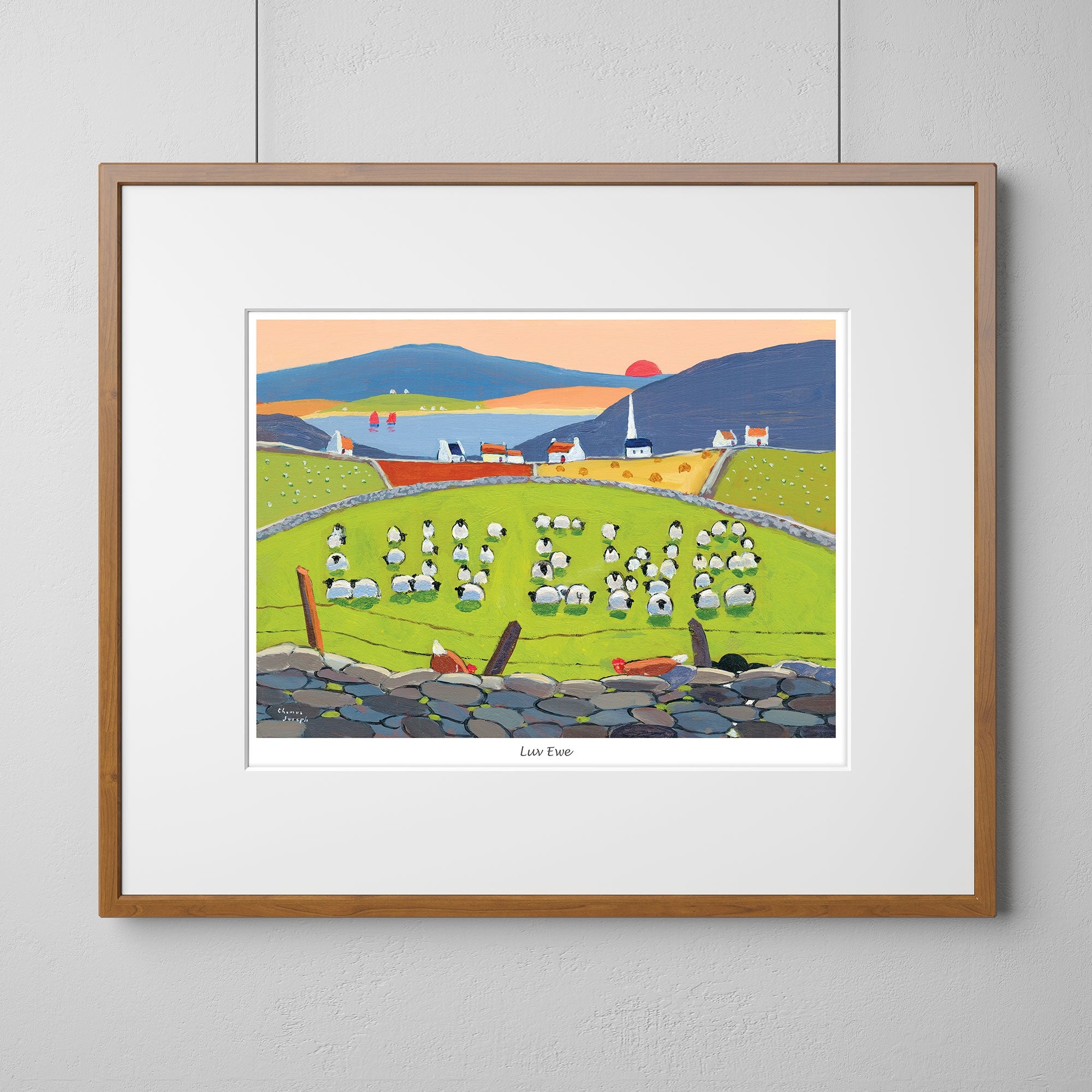 Luv Ewe Mounted Print