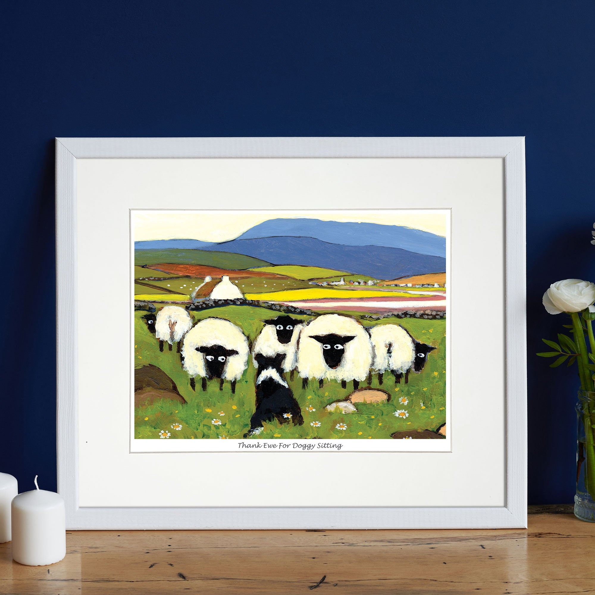 Thank Ewe For Doggy Sitting Mounted Print