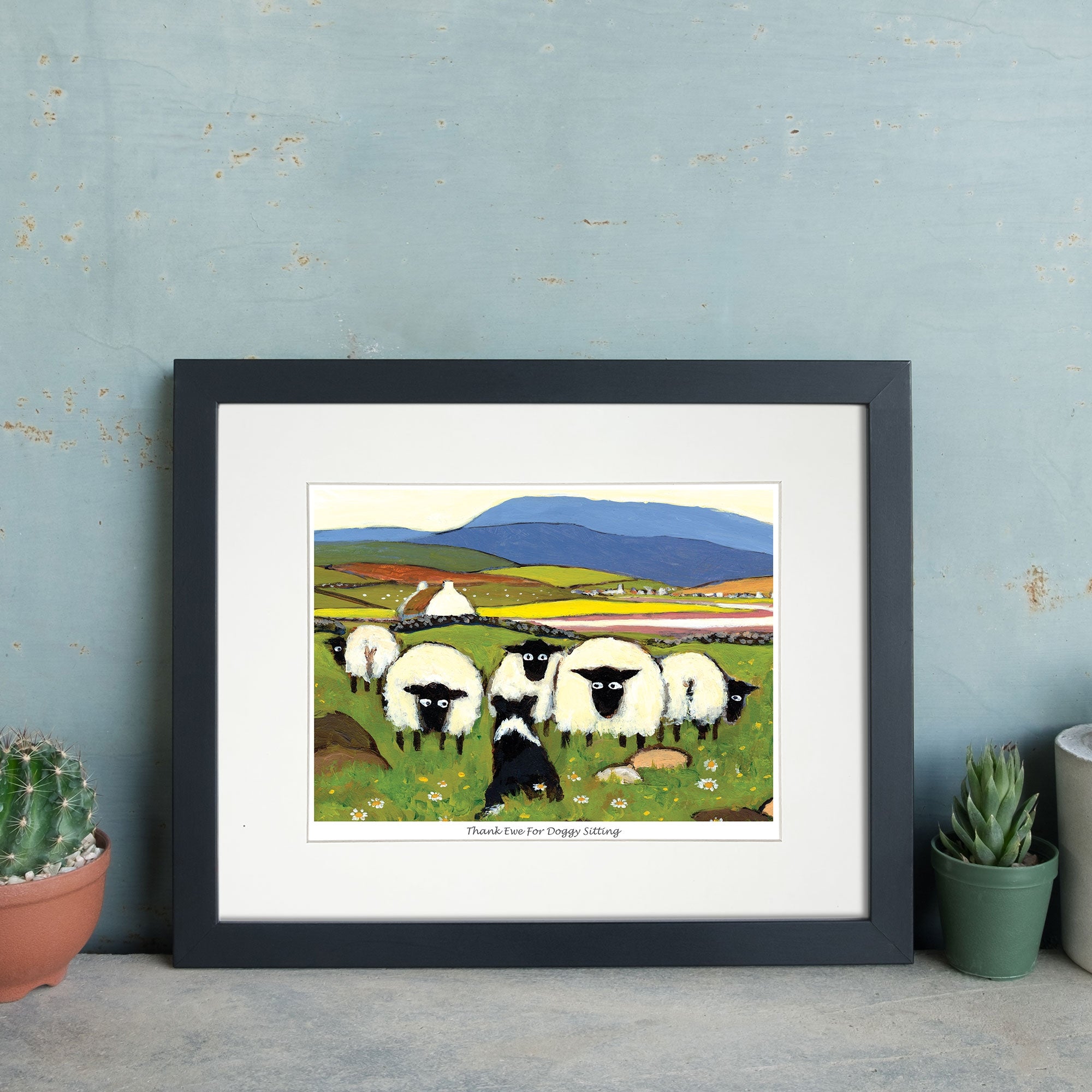 Thank Ewe For Doggy Sitting Mounted Print