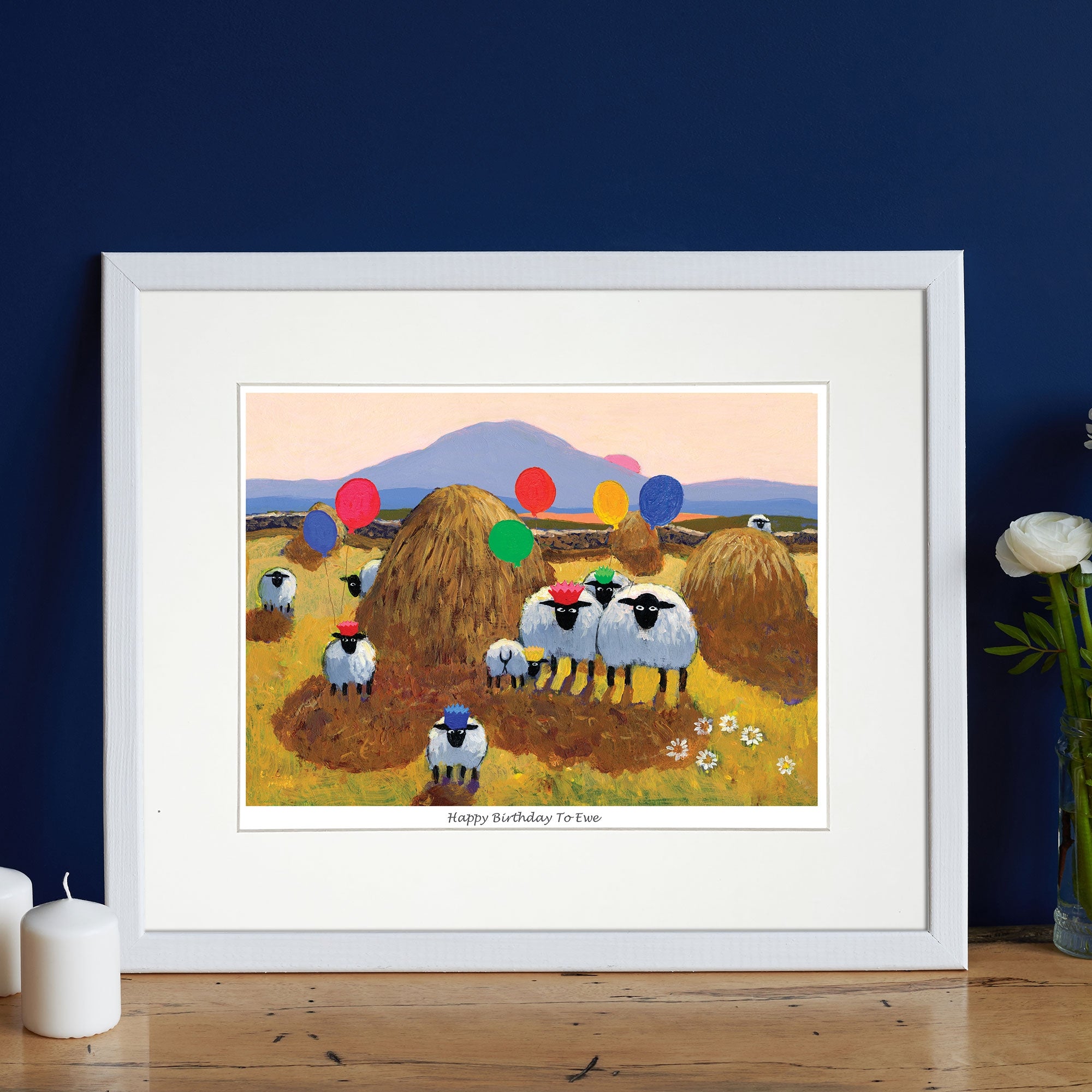 Happy Birthday To Ewe Mounted Print