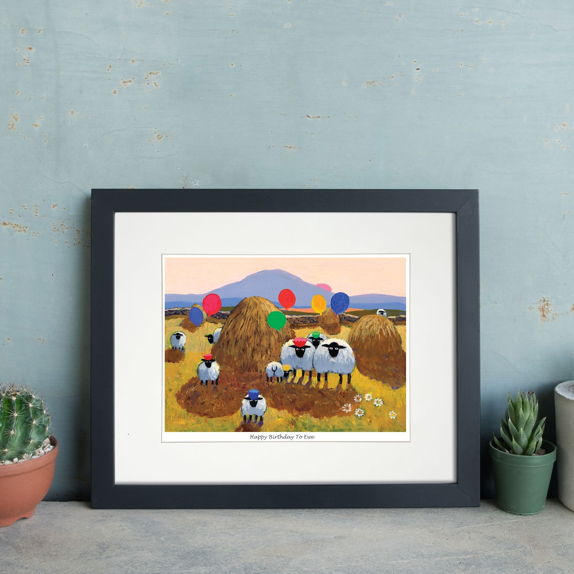 Happy Birthday To Ewe Mounted Print