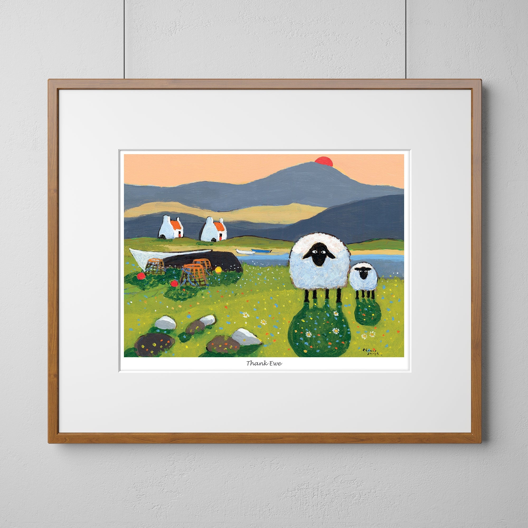 Thank Ewe Mounted Print