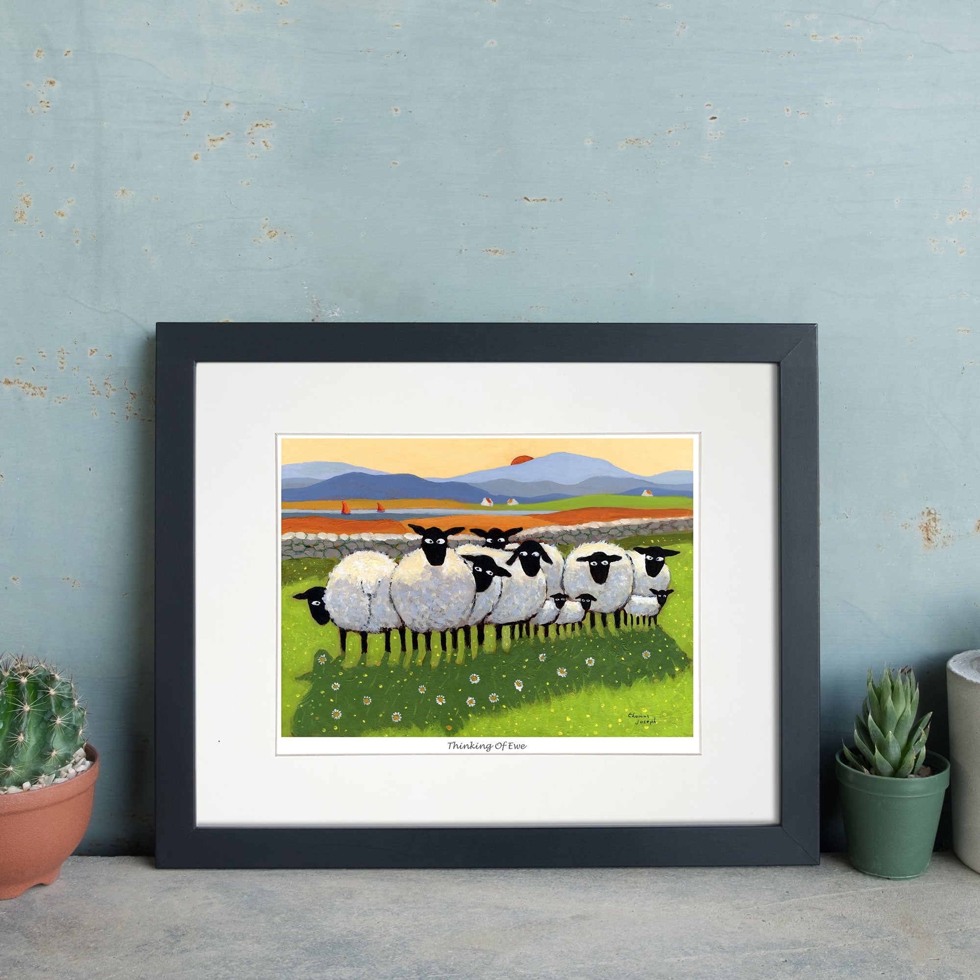 Thinking Of Ewe Mounted Print