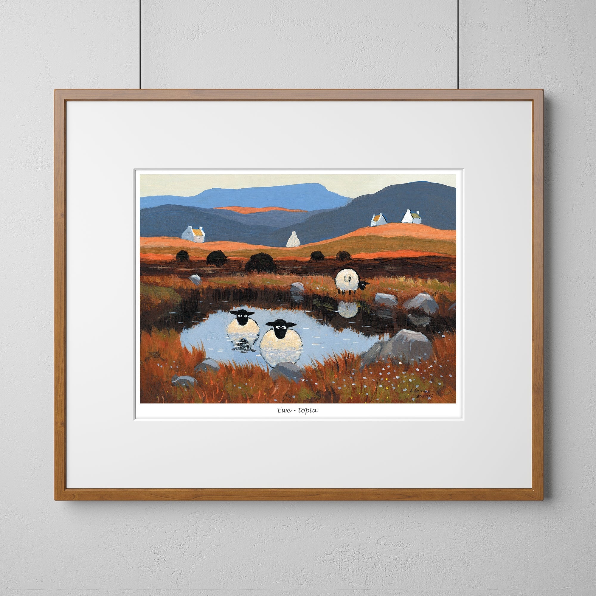 Ewe-Topia Mounted Print
