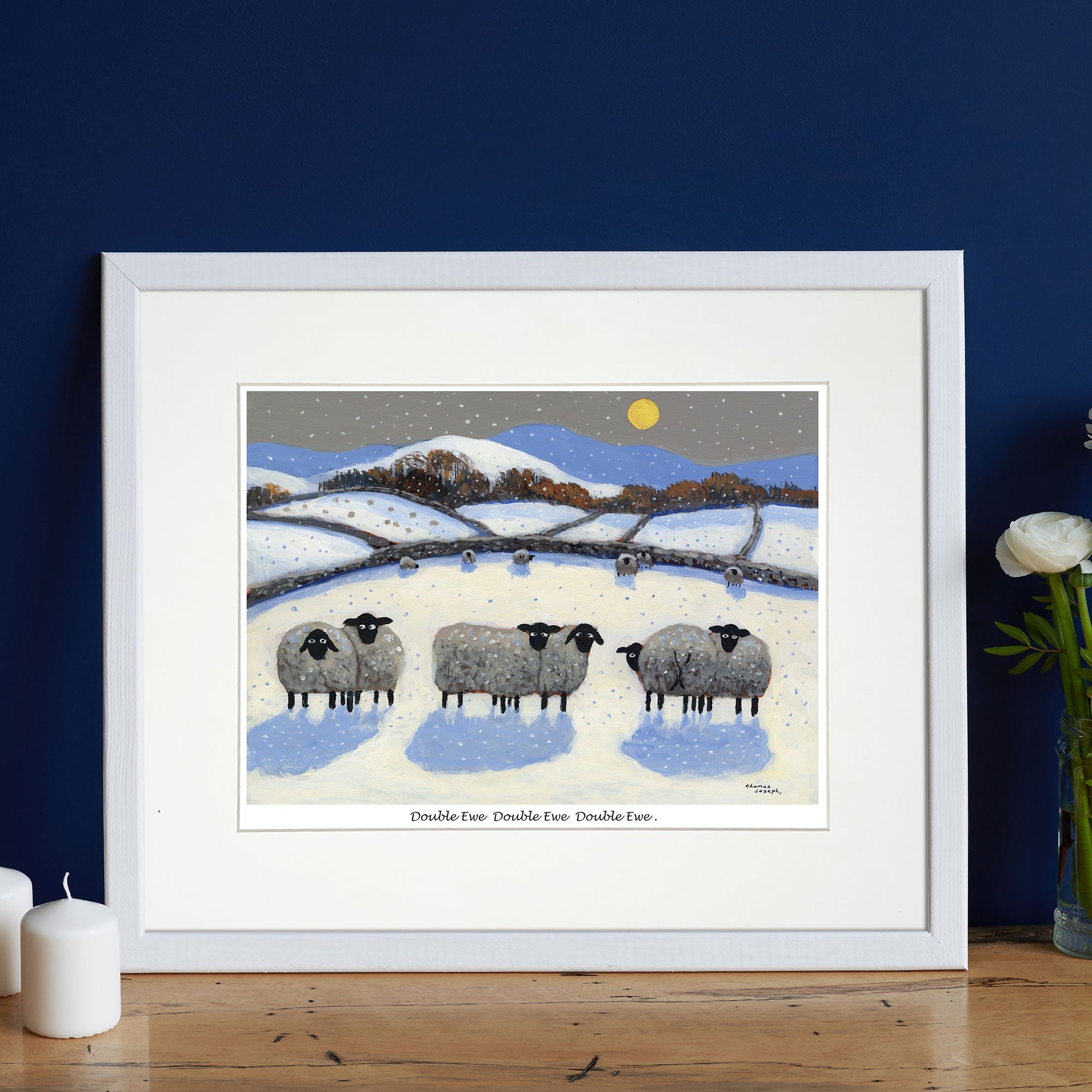 Double Ewe, Double Ewe, Double Ewe Mounted Print