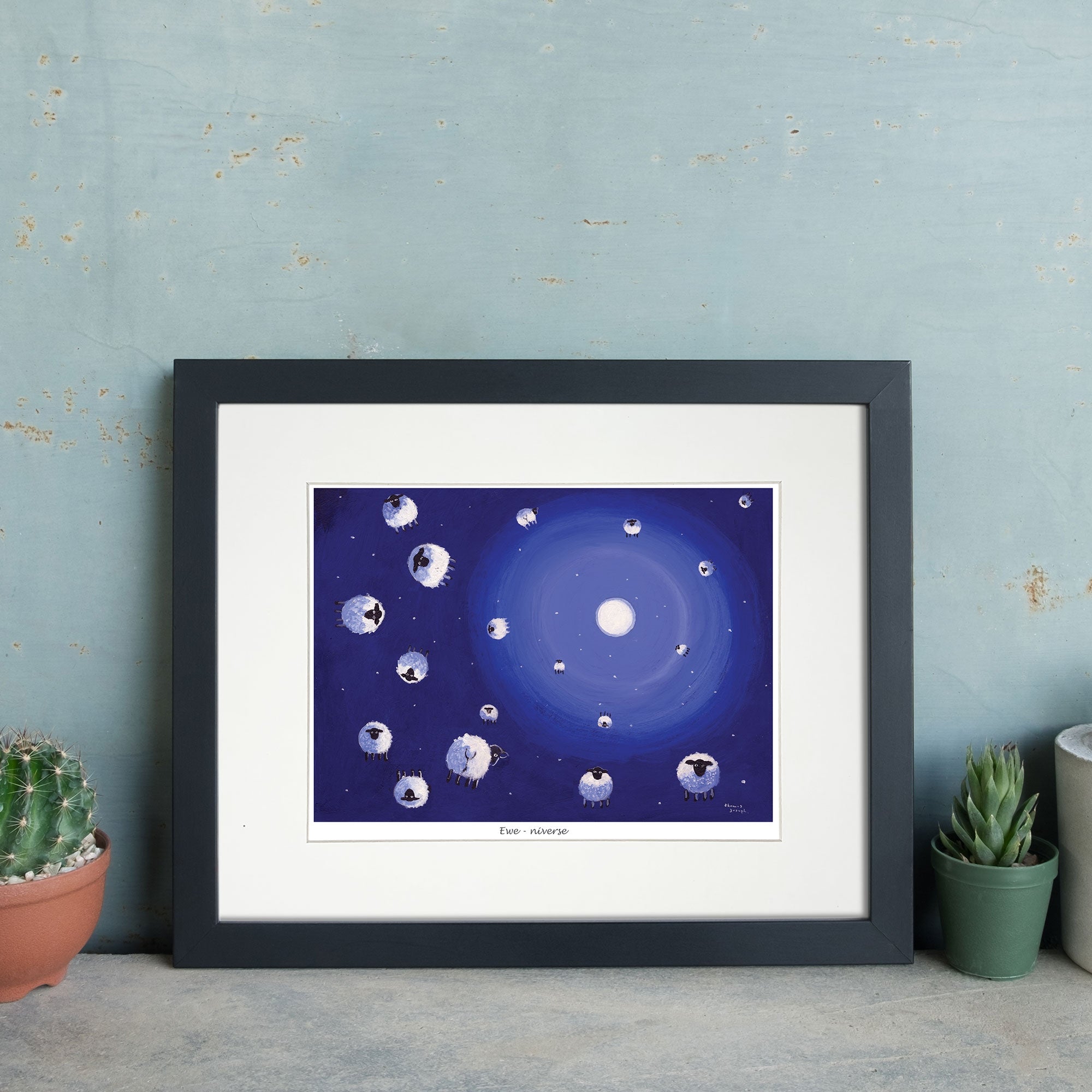 Ewe-Niverse Mounted Print