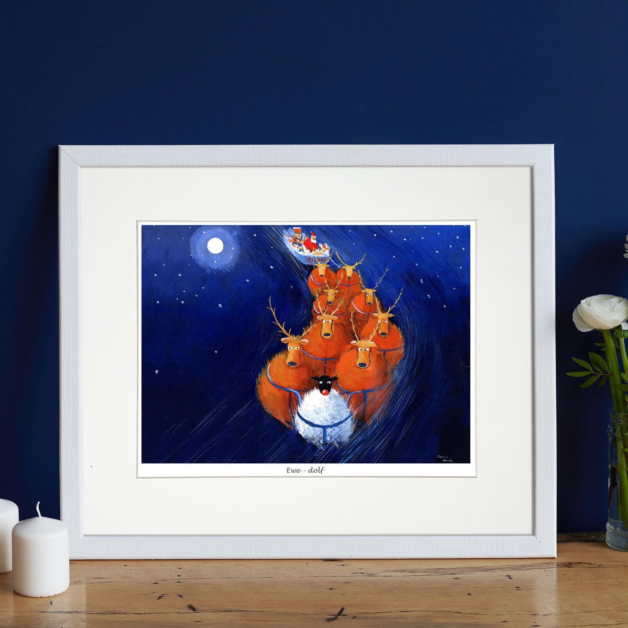 Ewe-Dolph Mounted Print