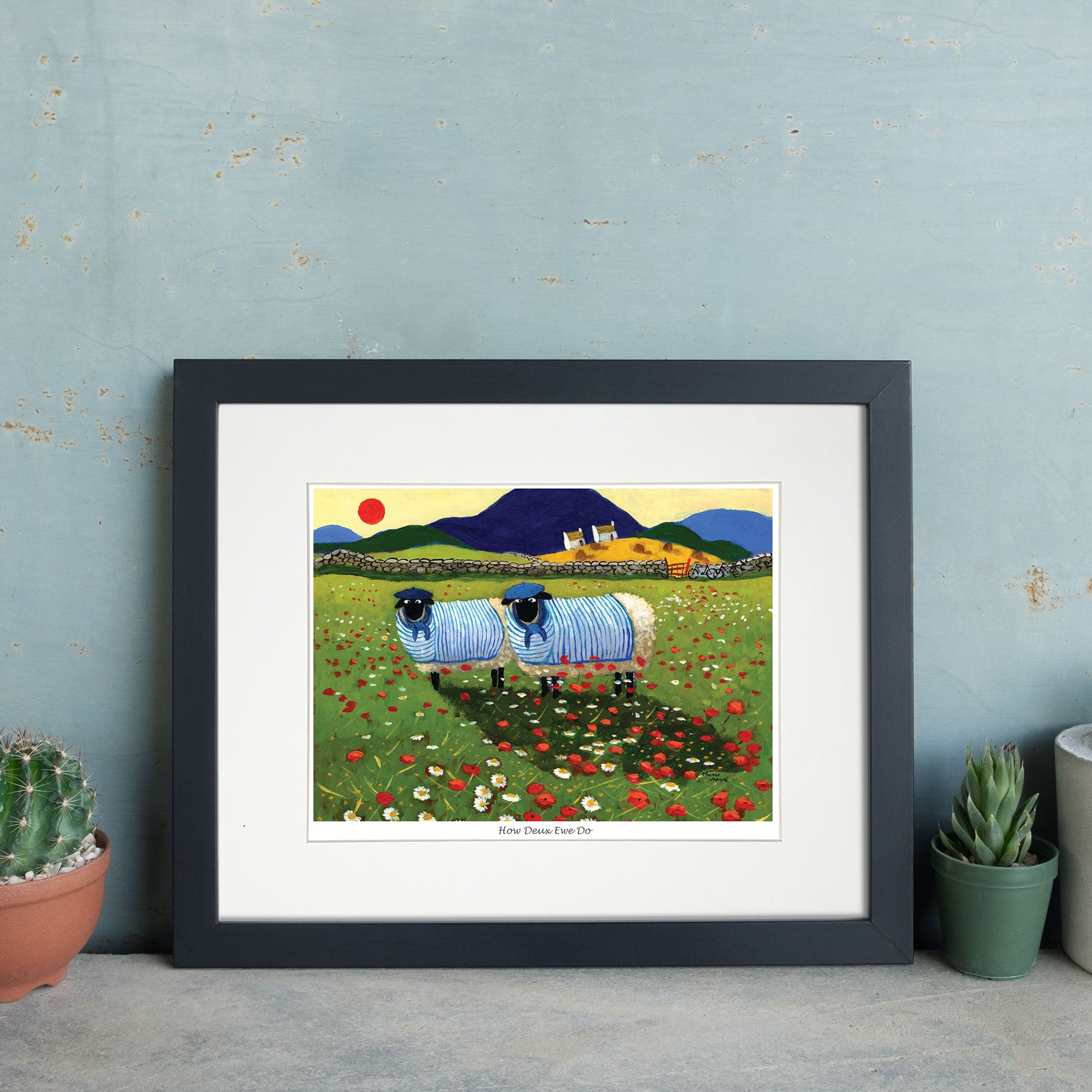 How Do Ewe Deux Mounted Print