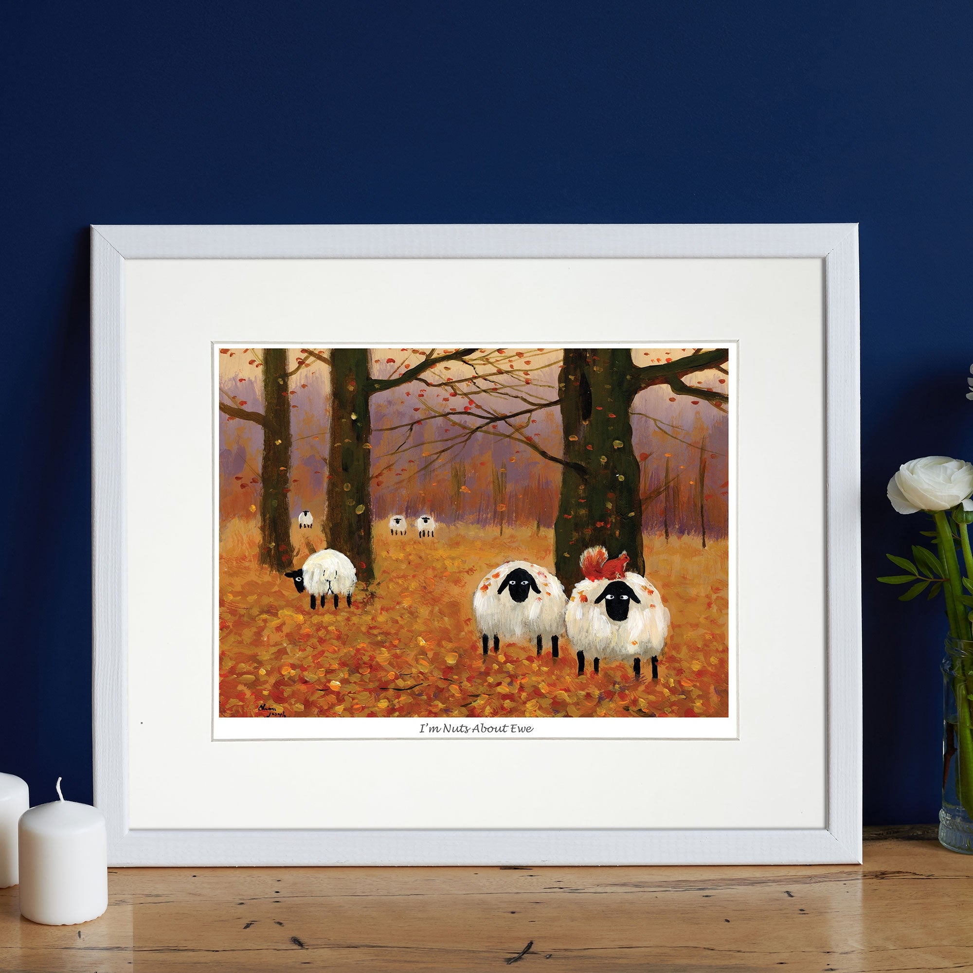I'm Nuts About Ewe Mounted Print