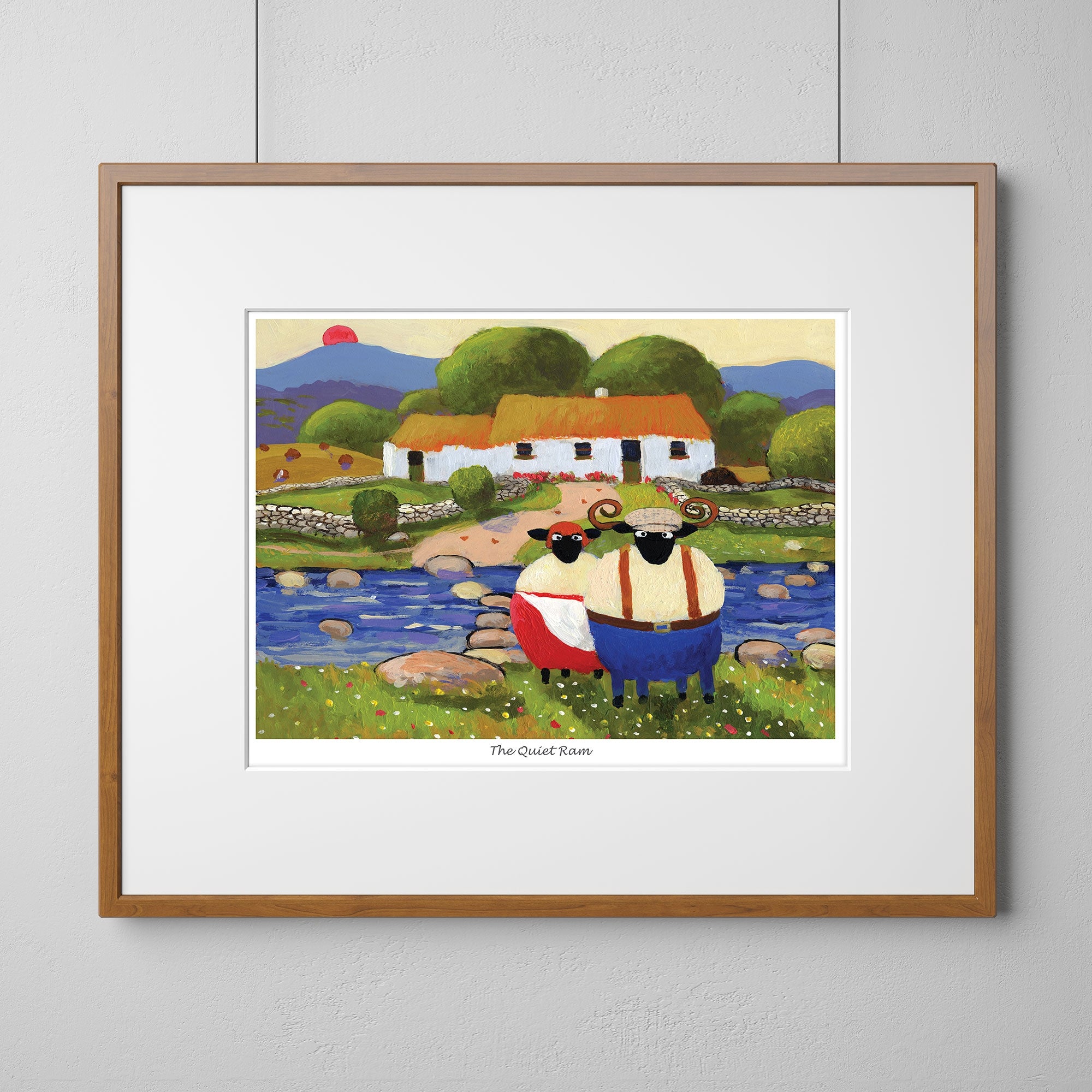 The Quiet Ram Mounted Print