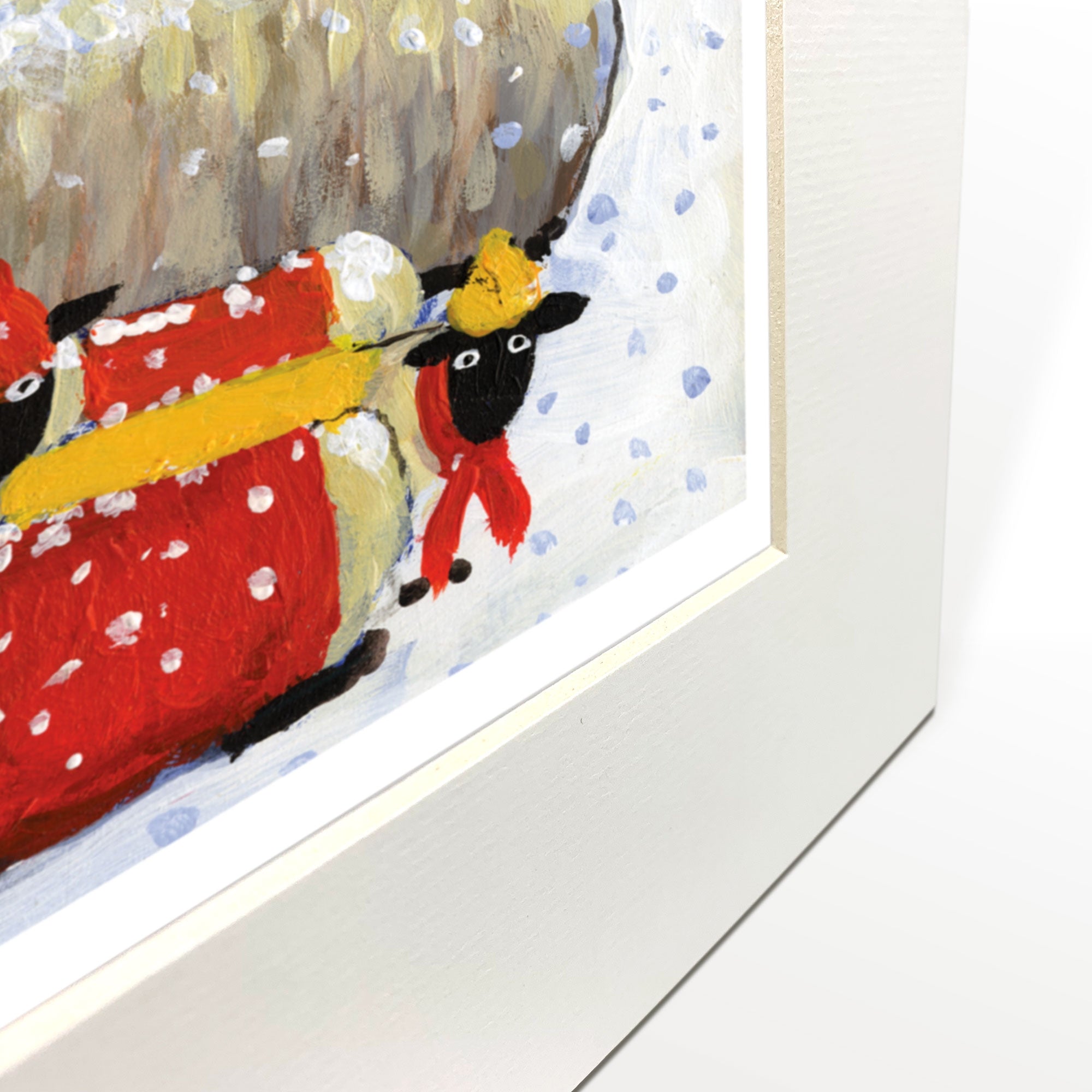 Happy Christmas To Ewe Mounted Print