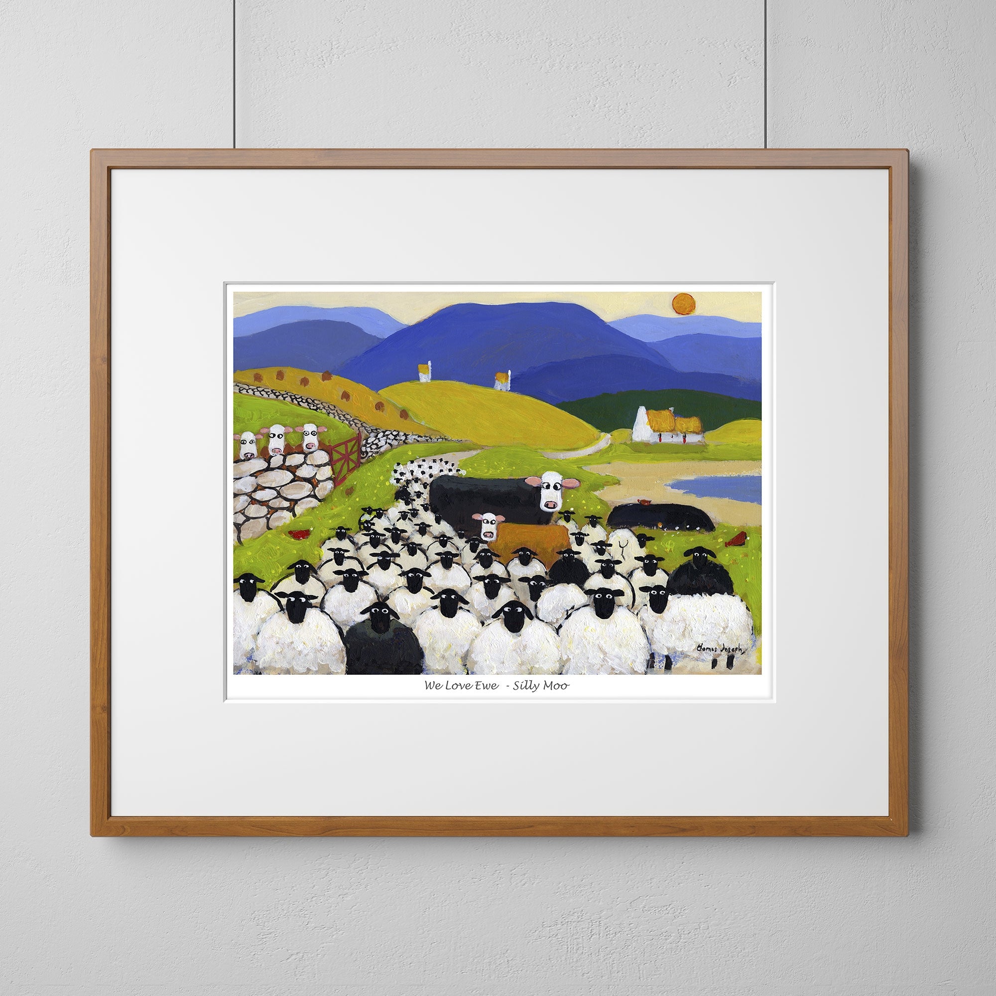 We Luv Ewe Silly Moo Mounted Print