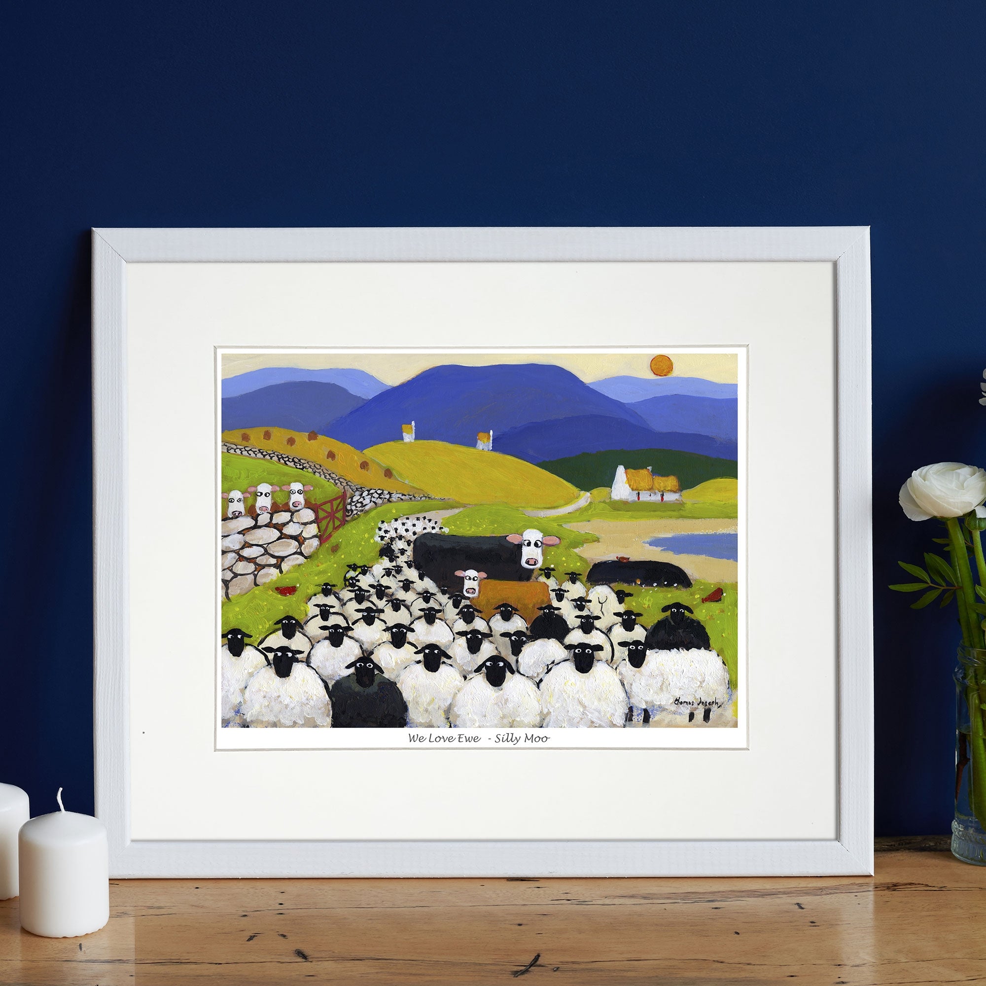We Luv Ewe Silly Moo Mounted Print