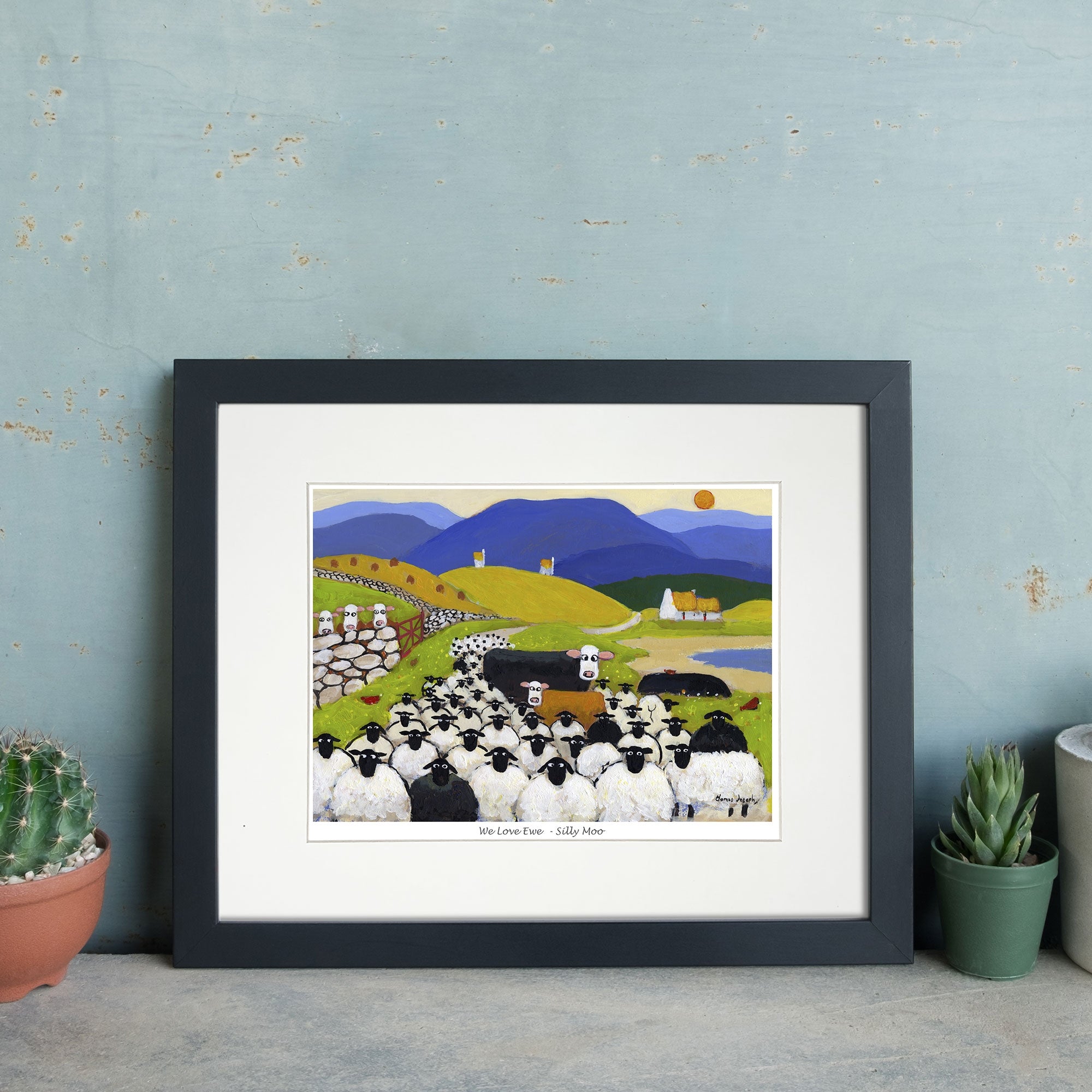 We Luv Ewe Silly Moo Mounted Print