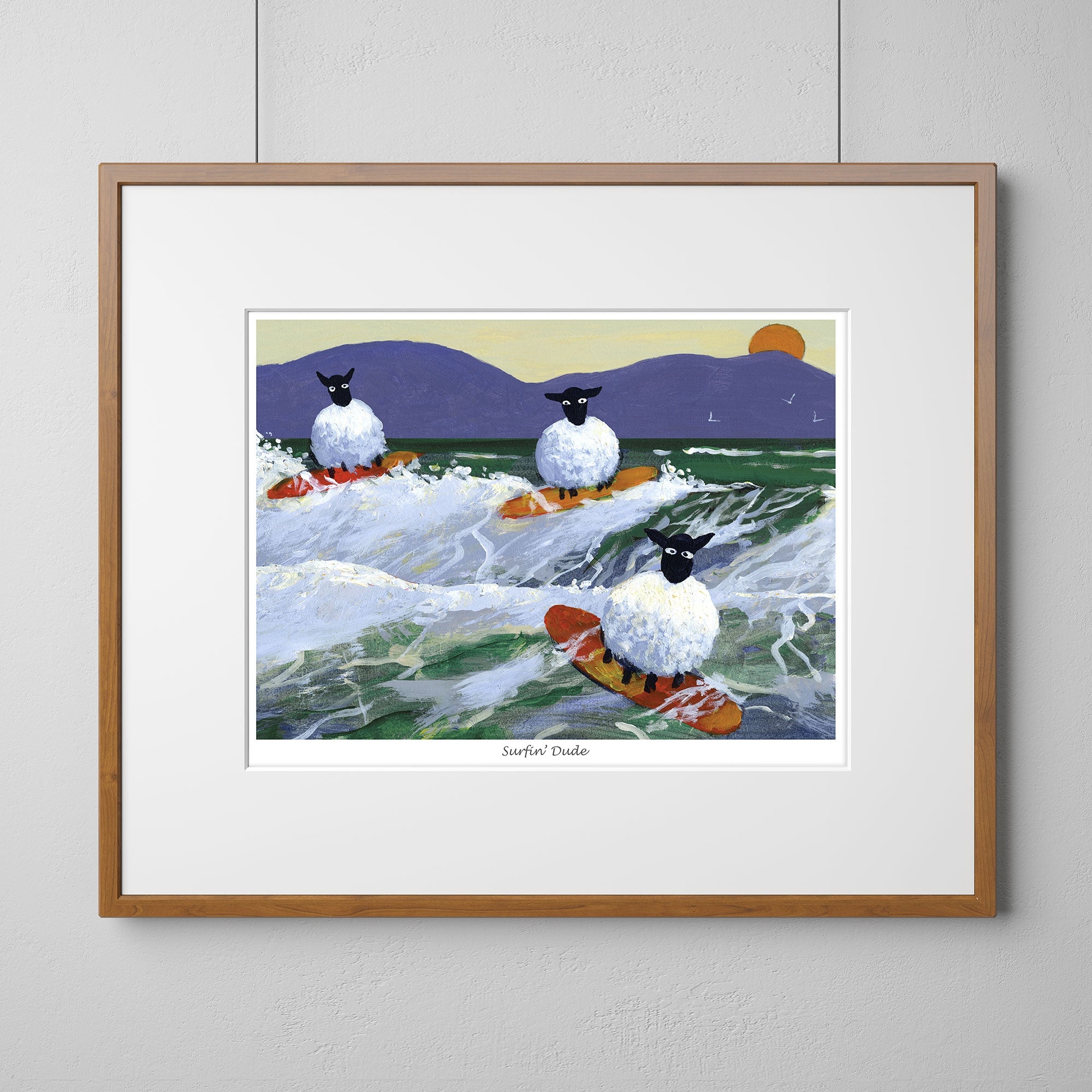 Surfin Dude Mounted Print