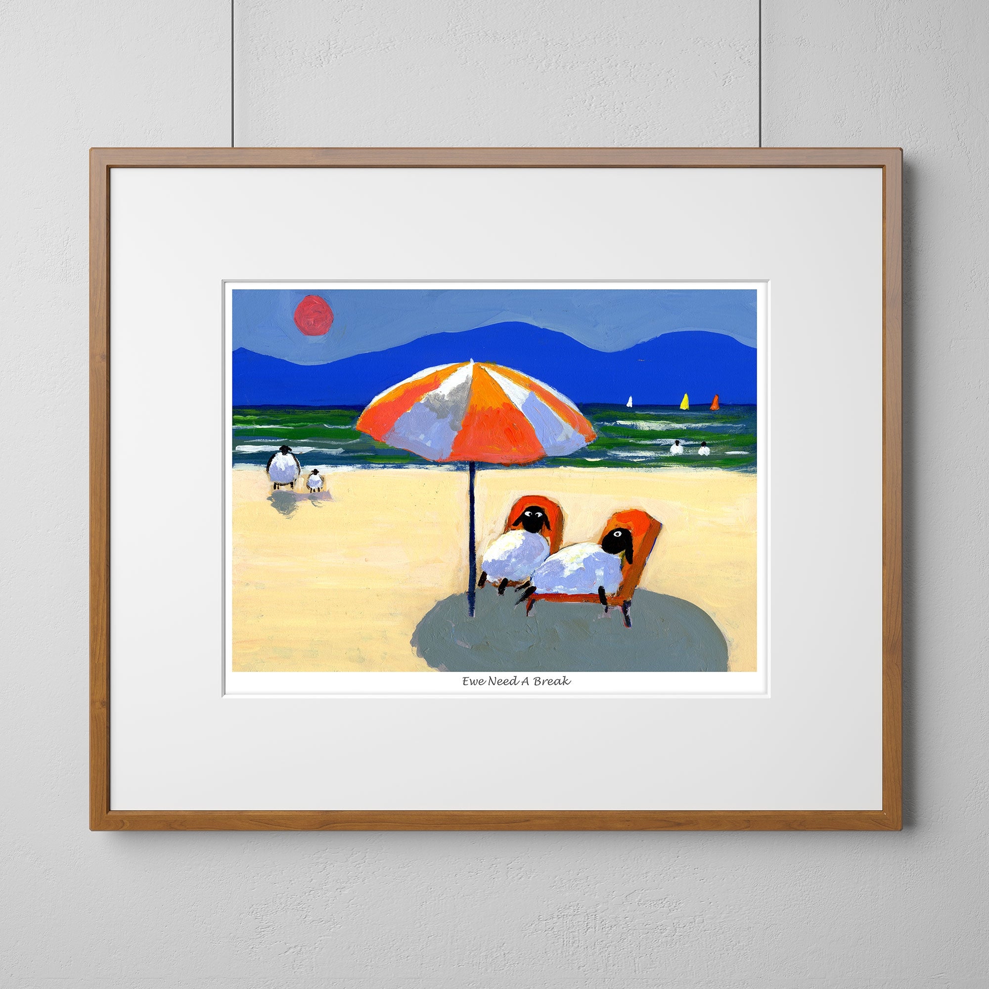 Ewe Need A Break Mounted Print
