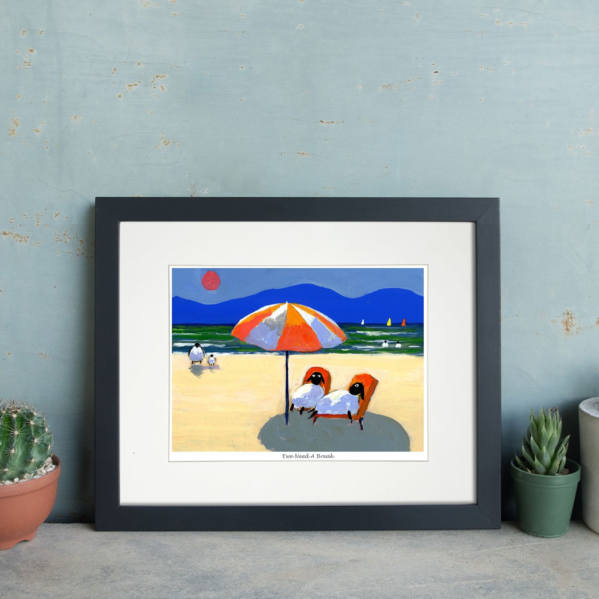 Ewe Need A Break Mounted Print