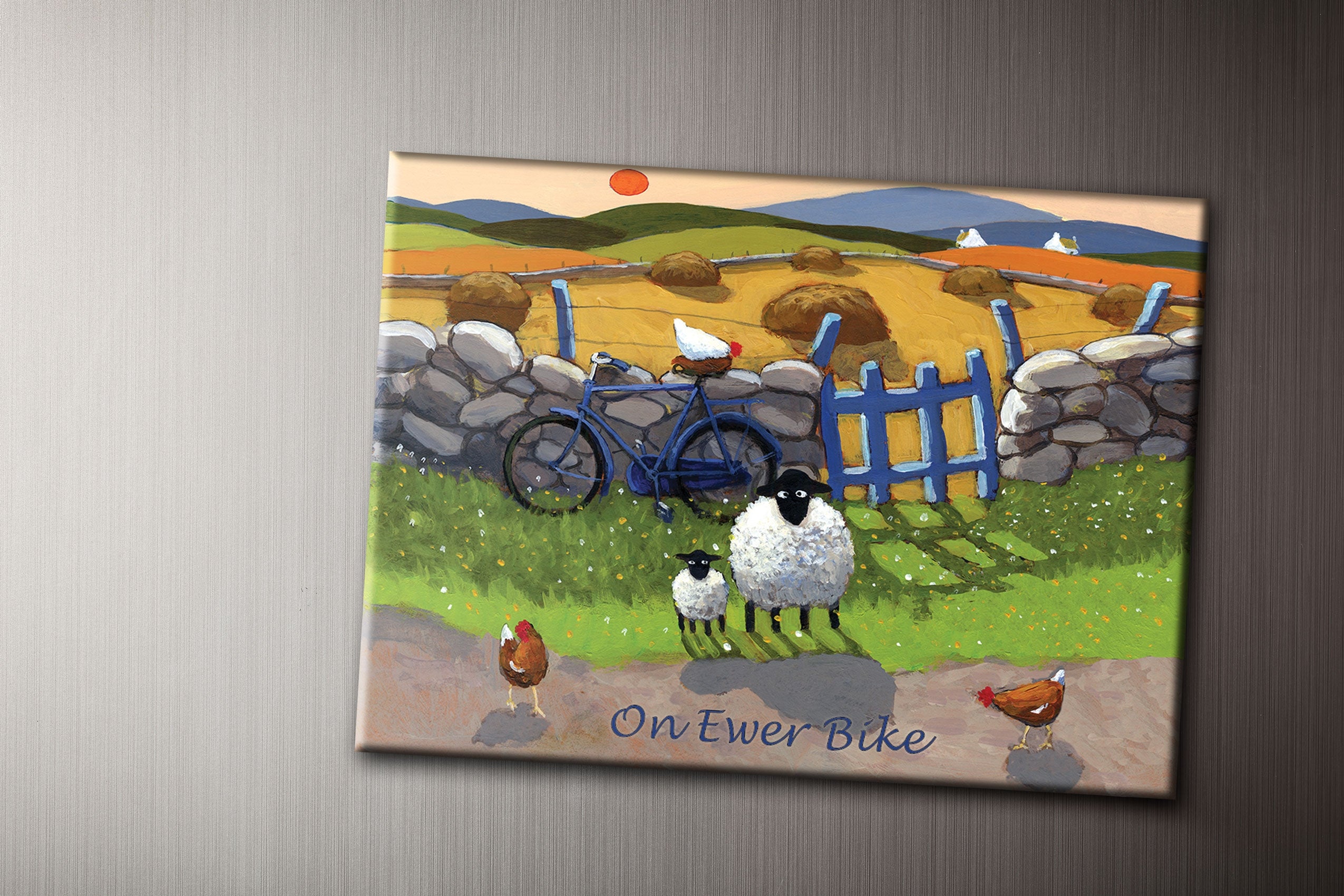 On Ewer Bike Fridge Magnet