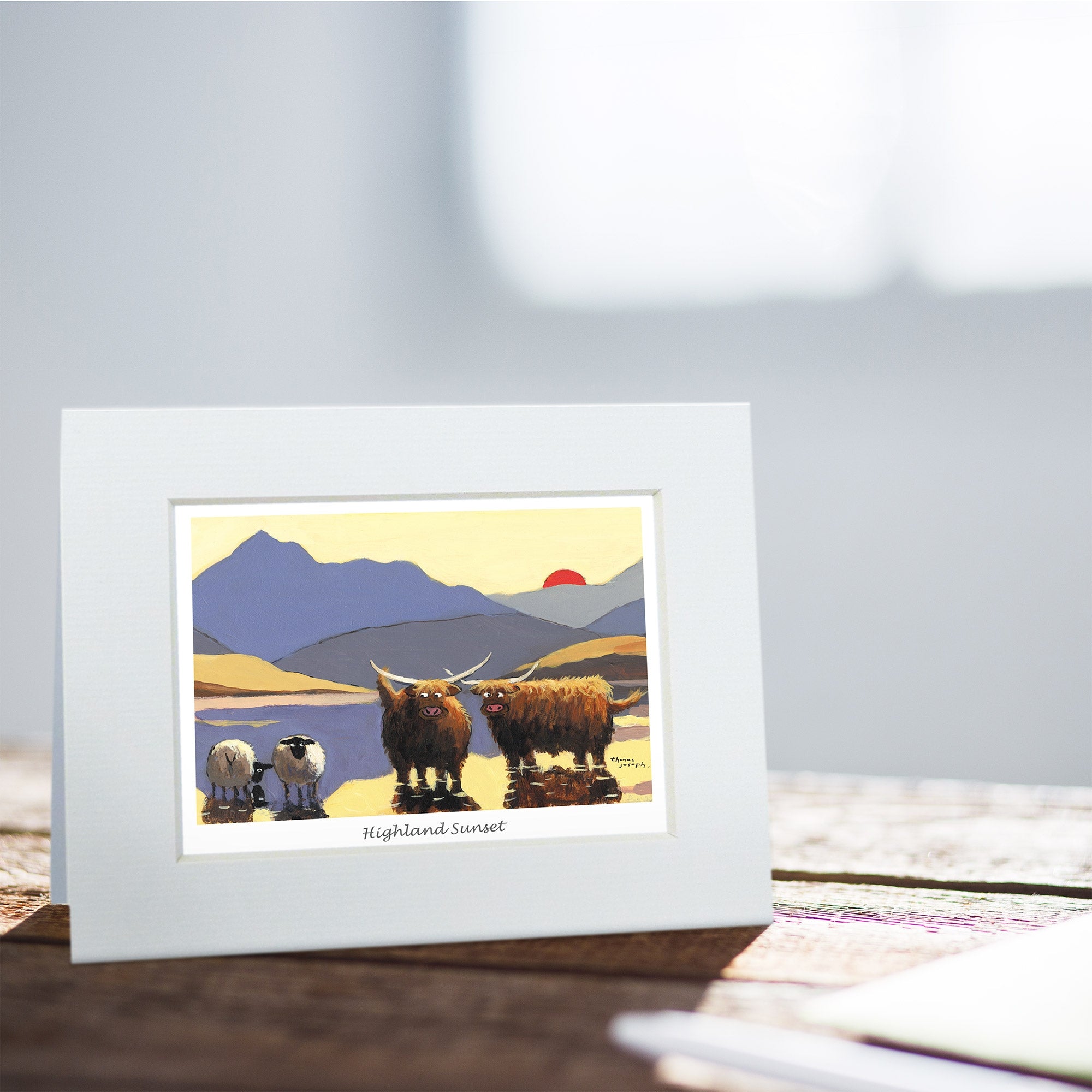 Highland Sunset Greeting Card