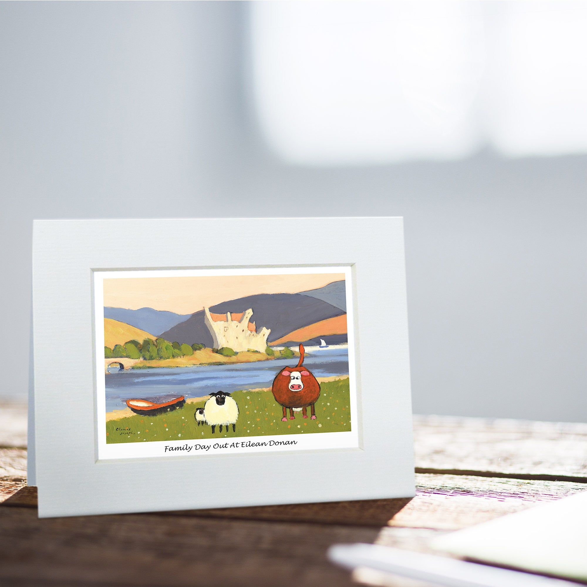 Family Day At Eilean Donan Greeting Card