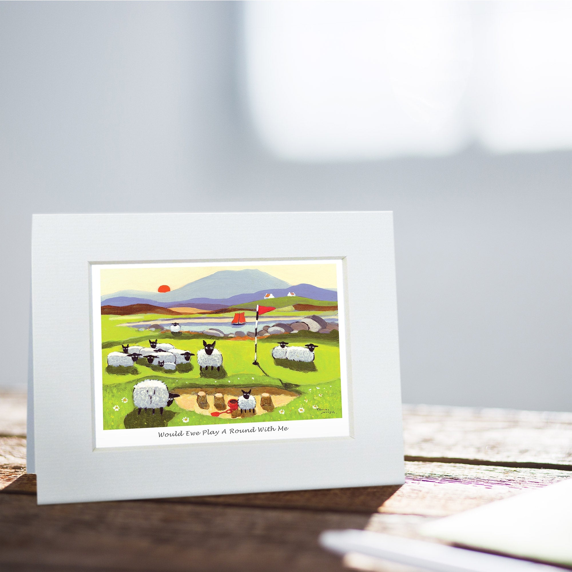Would Ewe Play A Round Greeting Card
