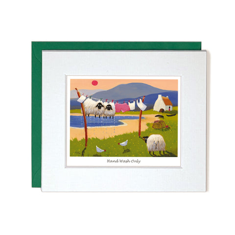 Envelope and Card sheep at the beach 