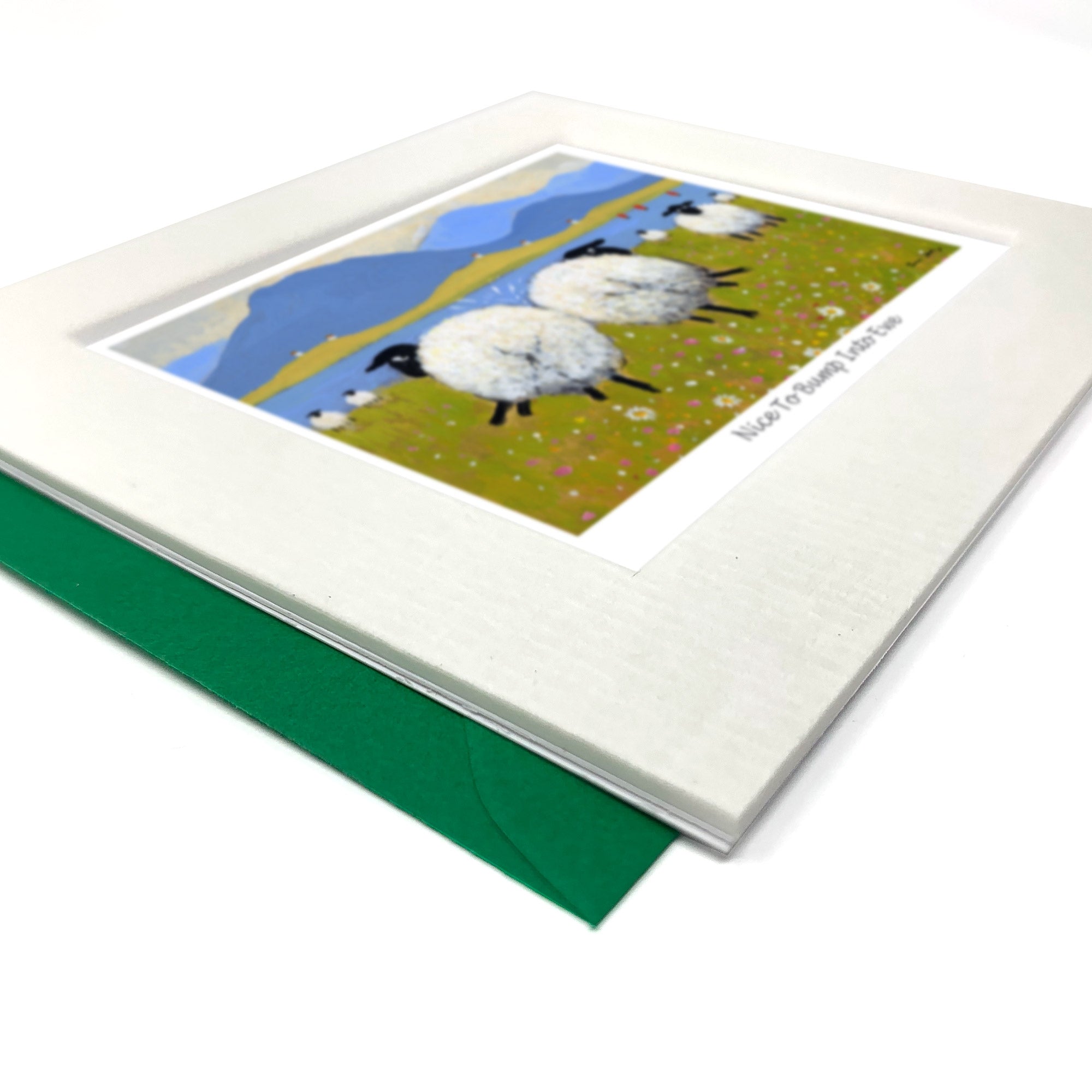 Nice Bumping In To Ewe Greeting Card