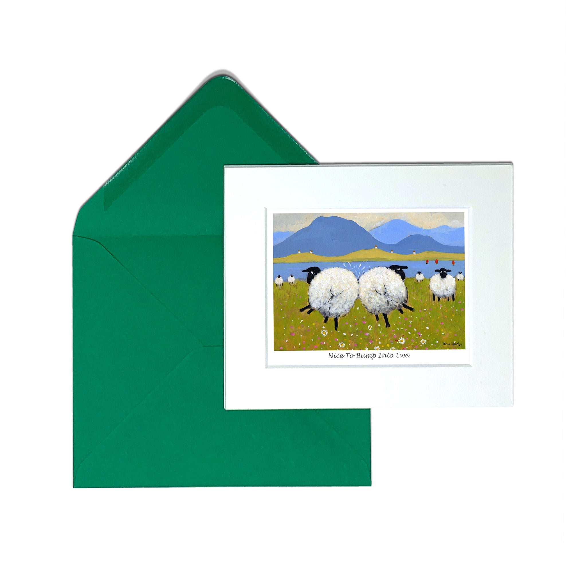 Nice Bumping In To Ewe Greeting Card