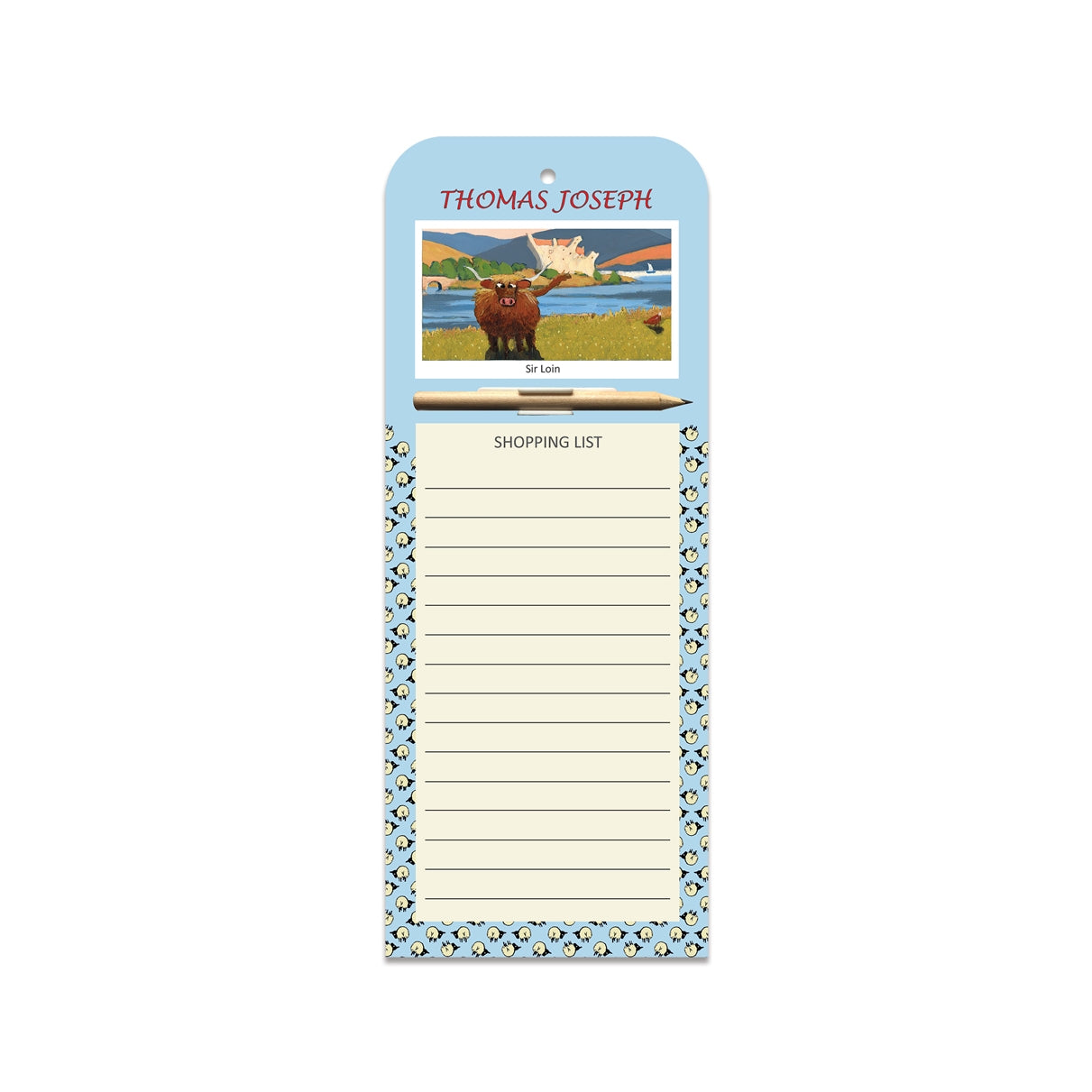 Highland Cow Magnetic Notepad