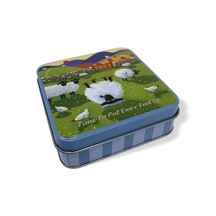 Time To Put Ewer Feet Up Sweet Tin