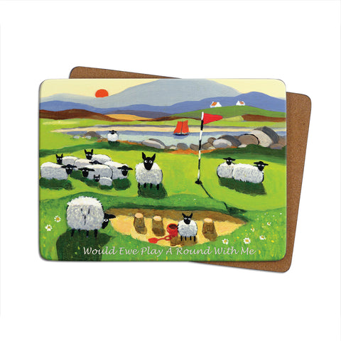 Would Ewe Play A Round Single Table Mat